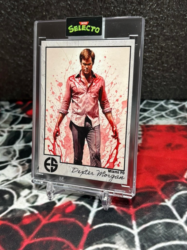 Dexter Morgan Watercolor-Inspired Custom Trading Card – Limited Edition