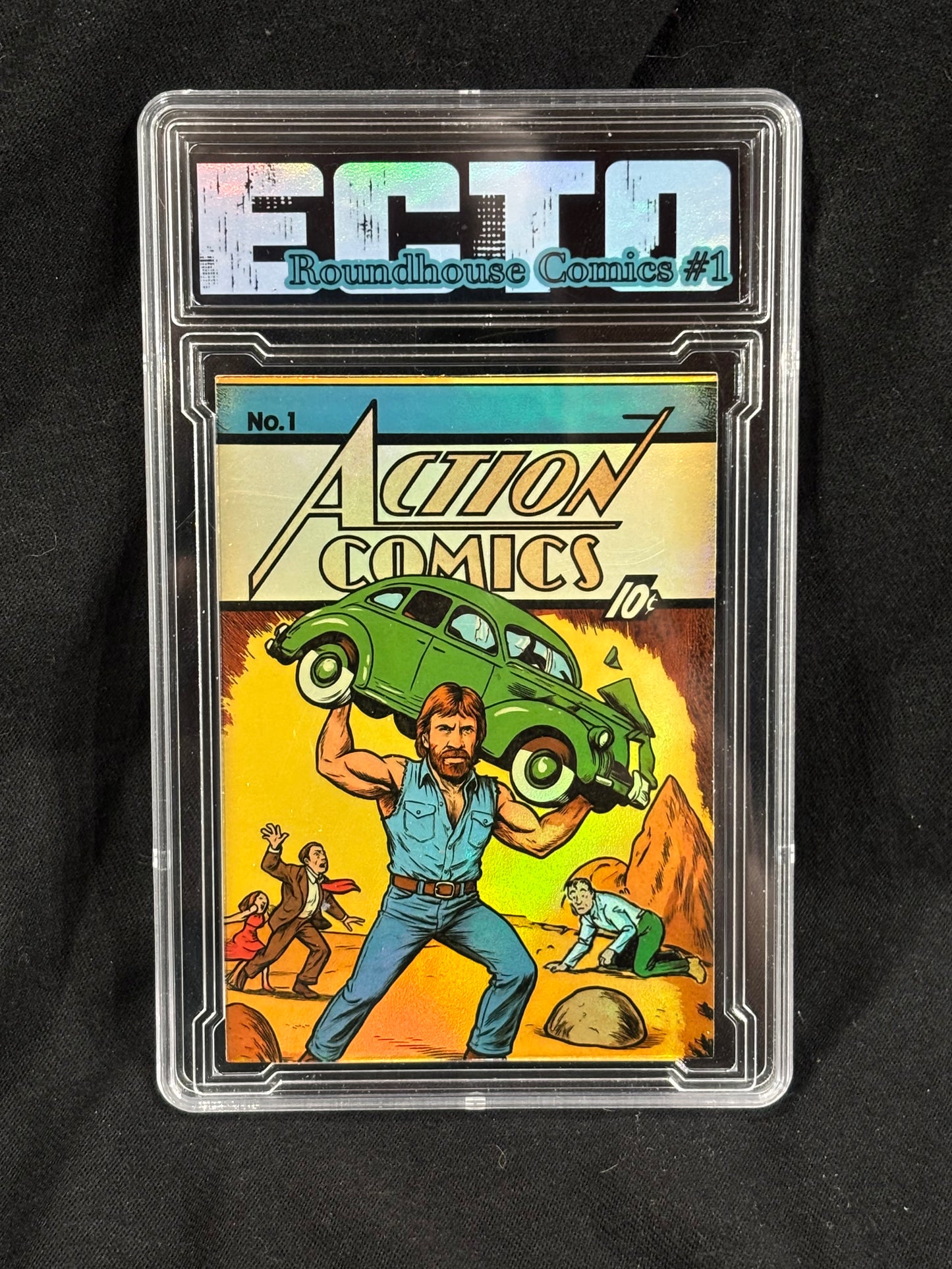 Chuck Norris – "Roundhouse Comics #1" – 1/1 Custom Parody Trading Card Set (Ecto Selecto)