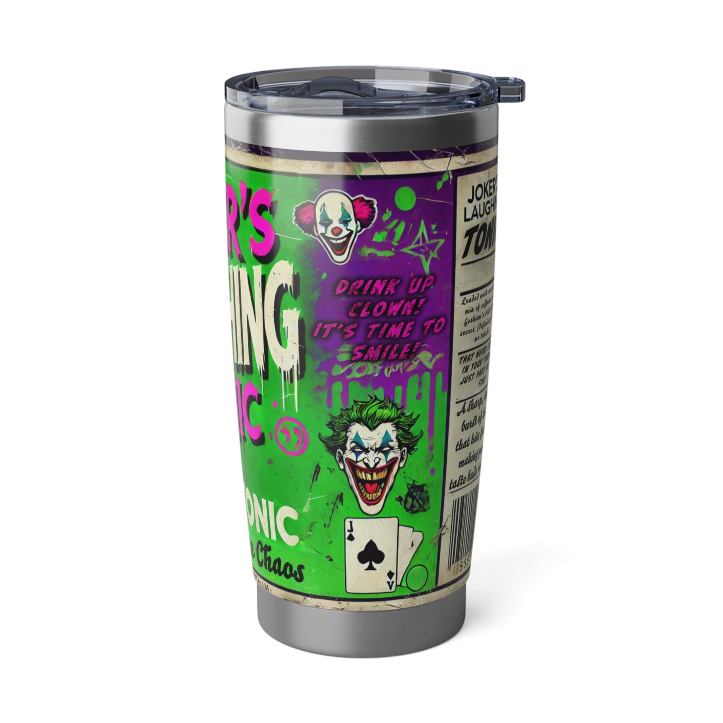Custom Joker's Laughing Tonic Tumbler - Gotham's Wildest Drink!
