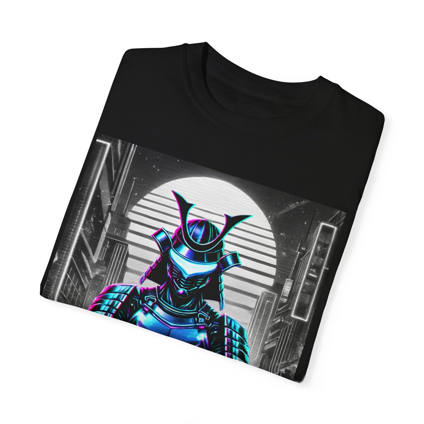 Retro Vaporwave Samurai Cyberpunk T-Shirt - Neon Aesthetic Streetwear