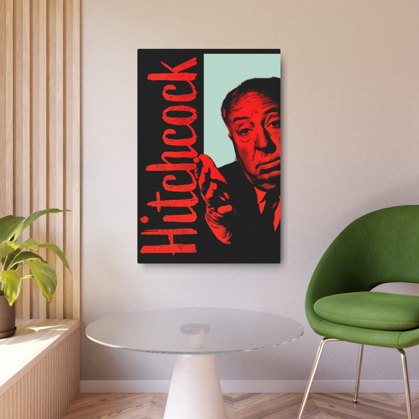 Alfred Hitchcock – "Masters of Suspense" – (Metal Wall Art Print)