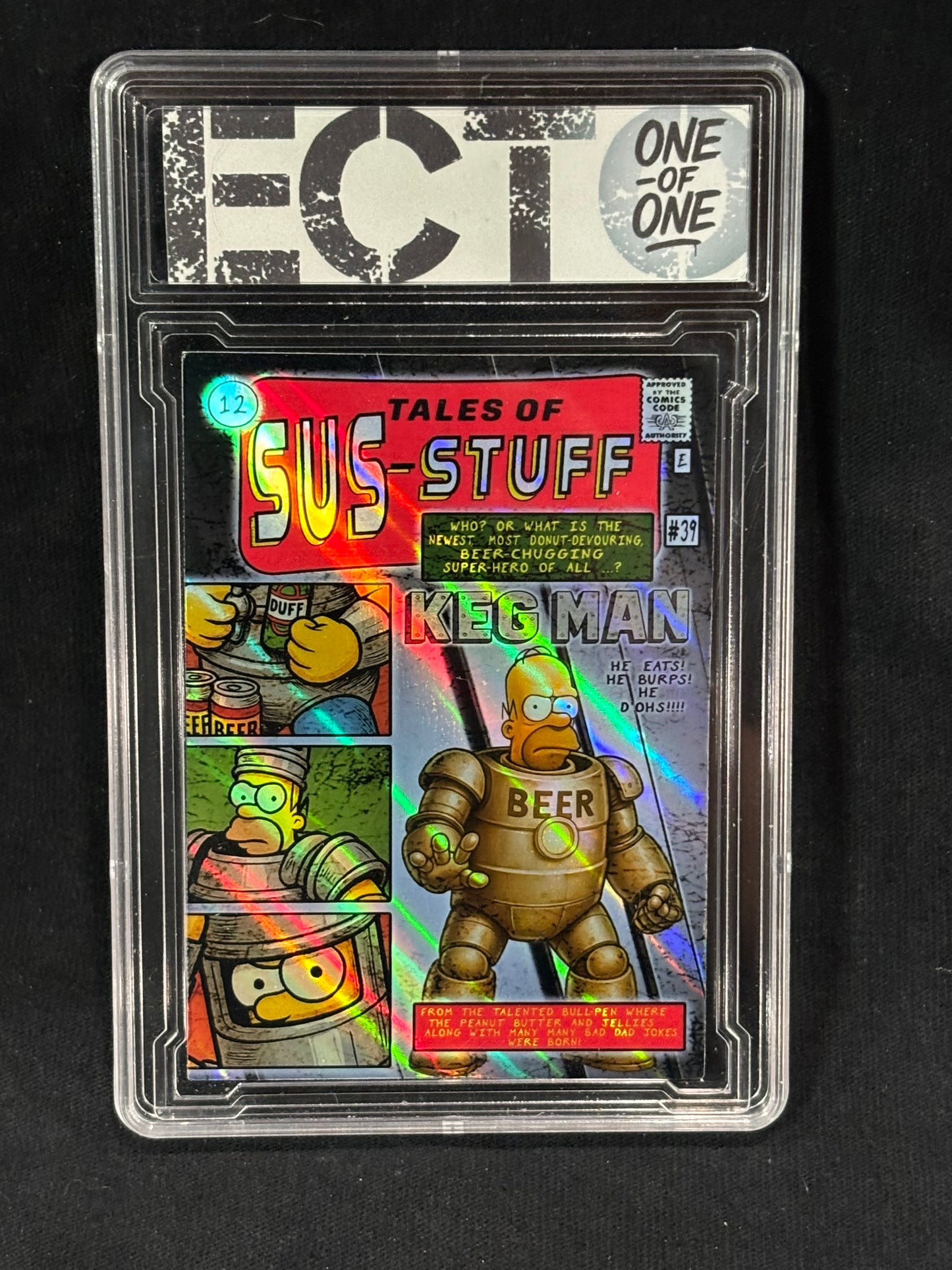 Homer Simpson – "Keg Man" – (Tales of Sus-Stuff Parody 1/1 Comic Card)
