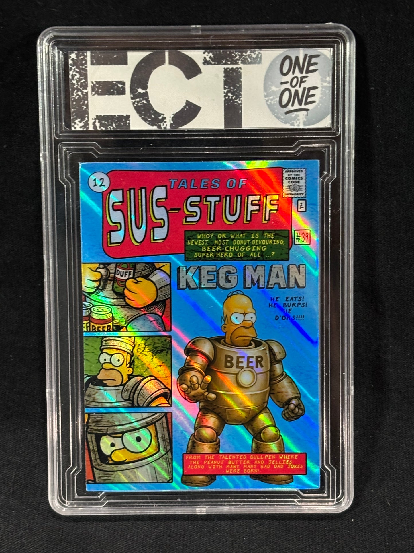 Homer Simpson – "Keg Man" – (Tales of Sus-Stuff Parody 1/1 Comic Card)