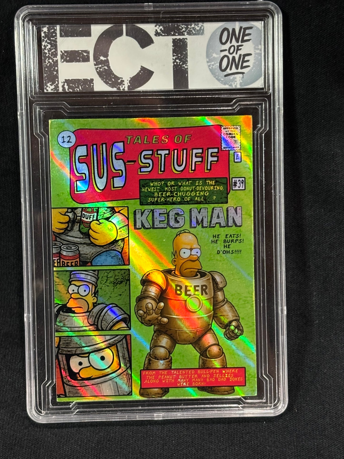 Homer Simpson – "Keg Man" – (Tales of Sus-Stuff Parody 1/1 Comic Card)
