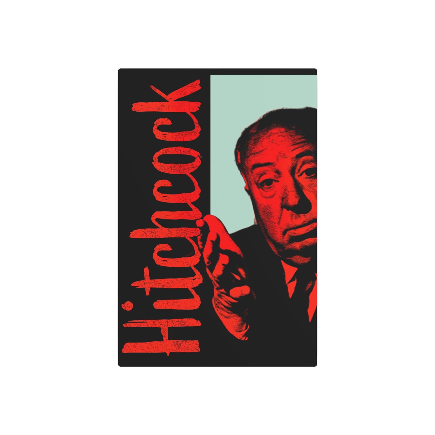 Alfred Hitchcock – "Masters of Suspense" – (Metal Wall Art Print)