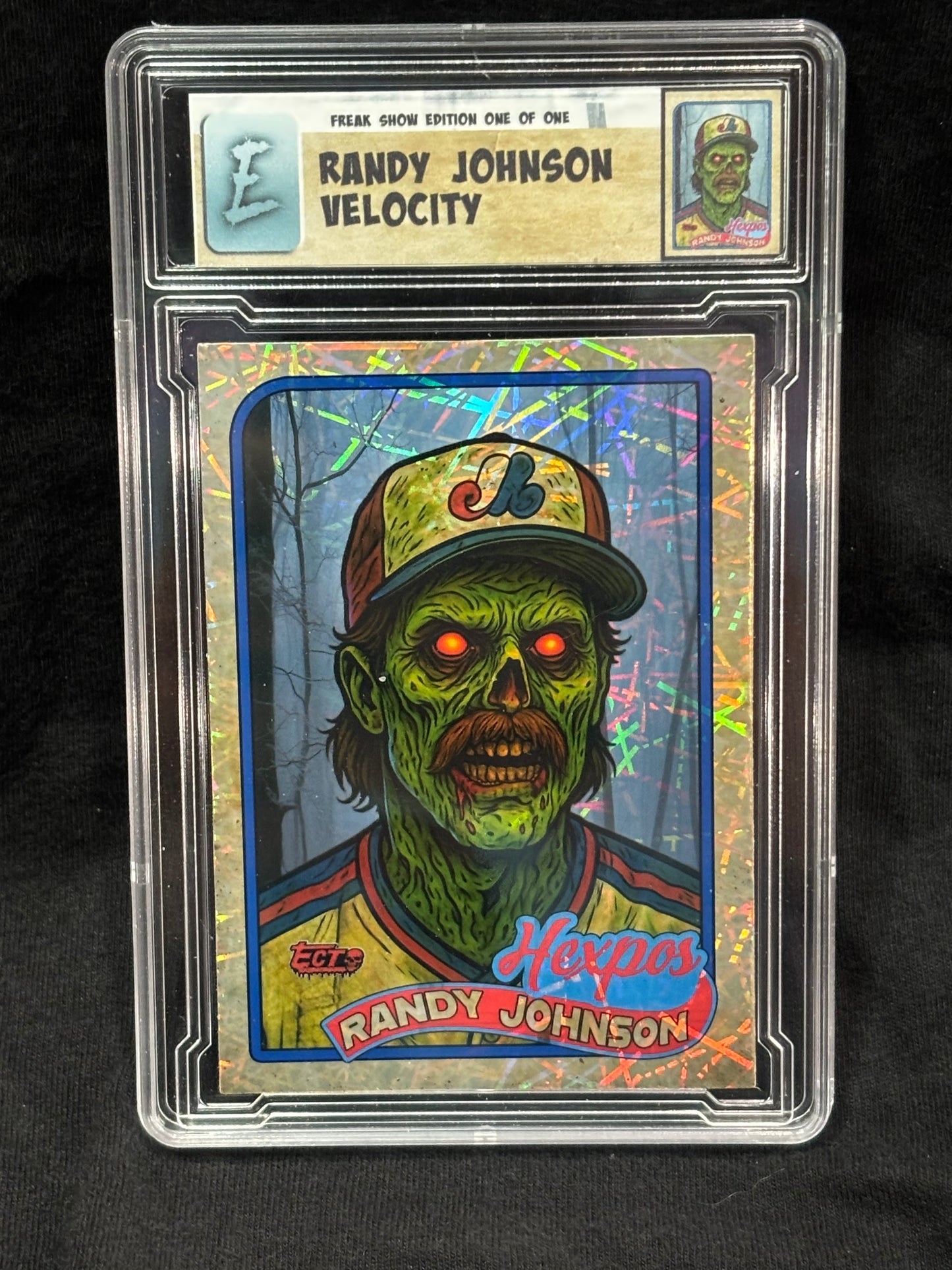 Randy Johnson – “Hexpos Horror Tribute (Freak Show Series)” – 1/1 Custom Art Card