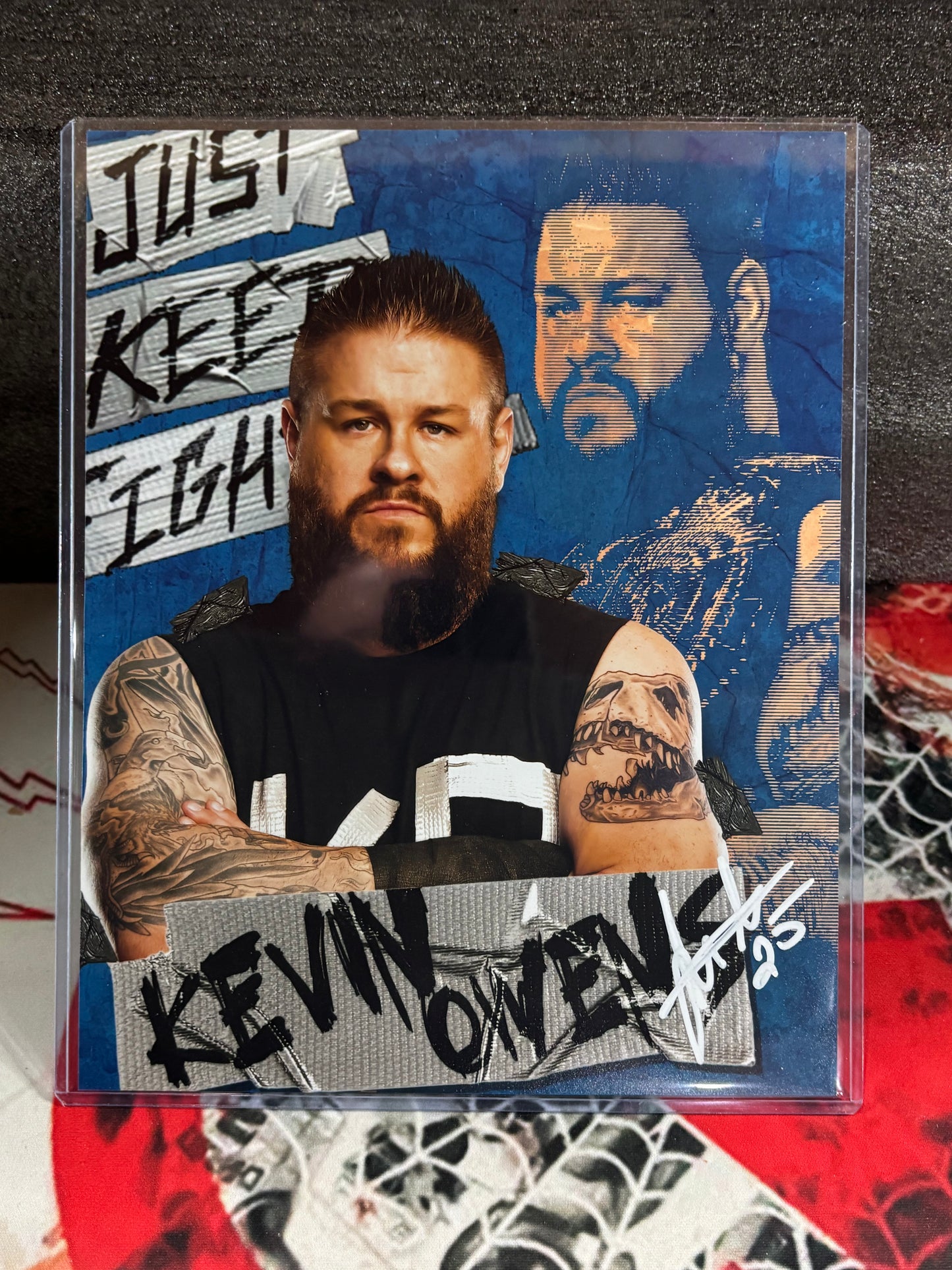 8x10 Kevin Owens Inspired Digital Art Print – Signed by Artist Ecto – Limited Edition