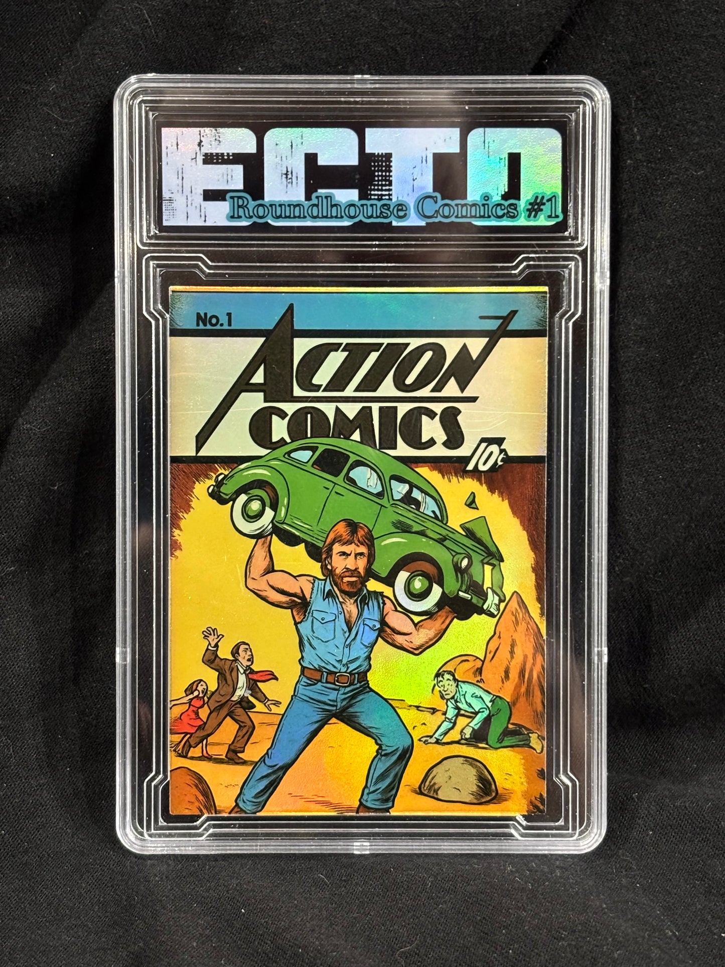 Chuck Norris – "Roundhouse Comics #1" – 1/1 Custom Parody Trading Card Set (Ecto Selecto)