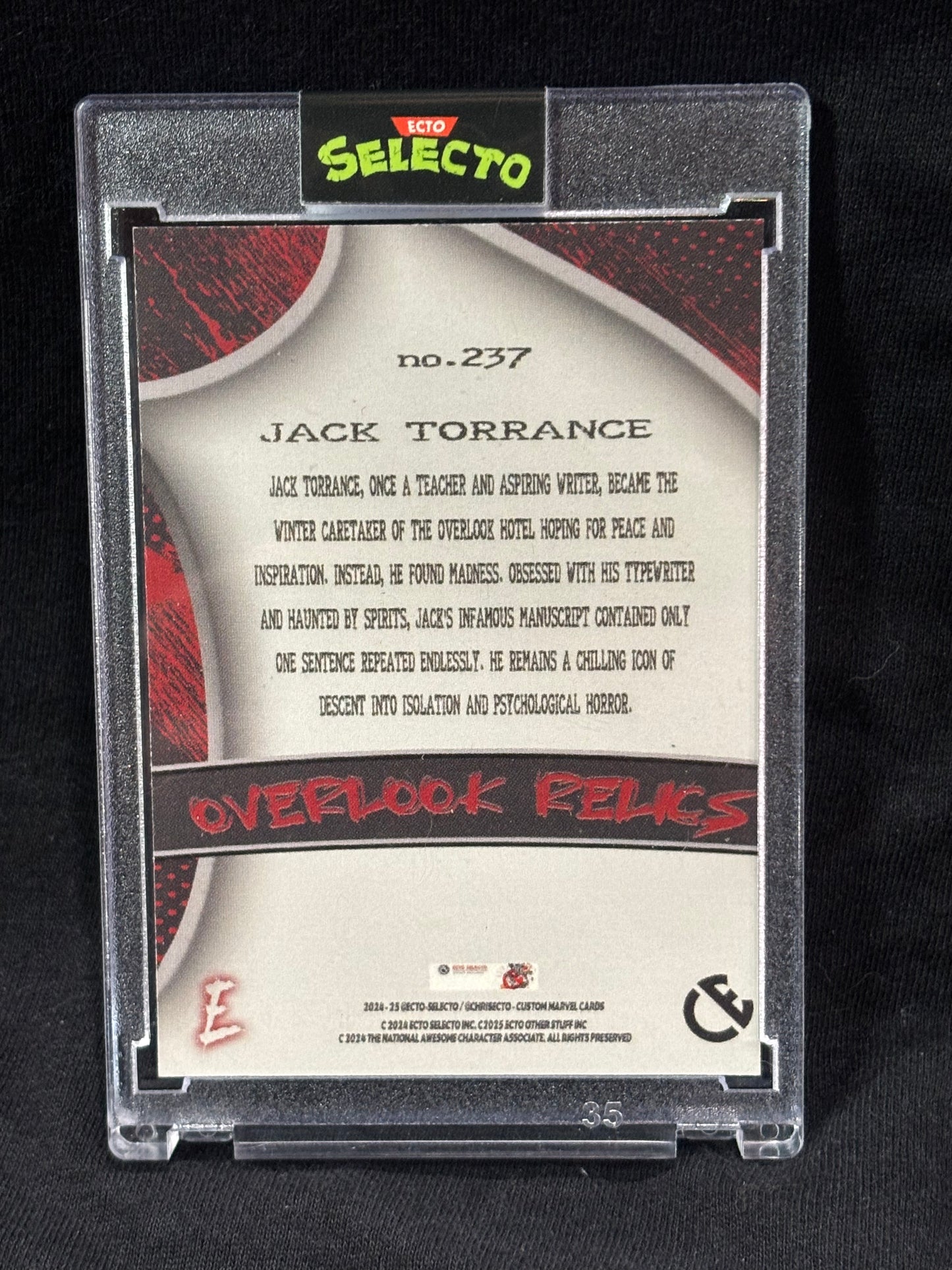Jack Torrance – "Overlook Relic" – (Ecto Selecto Horror Parody Card)