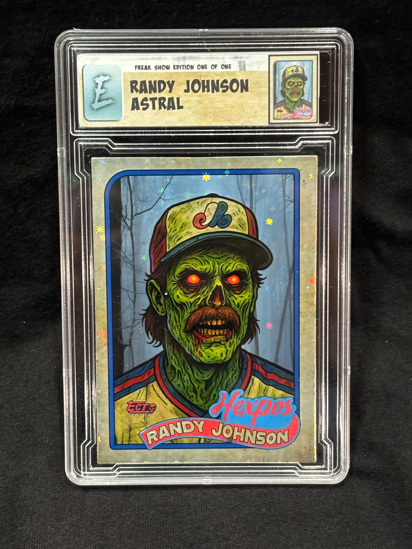 Randy Johnson – “Hexpos Horror Tribute (Freak Show Series)” – 1/1 Custom Art Card