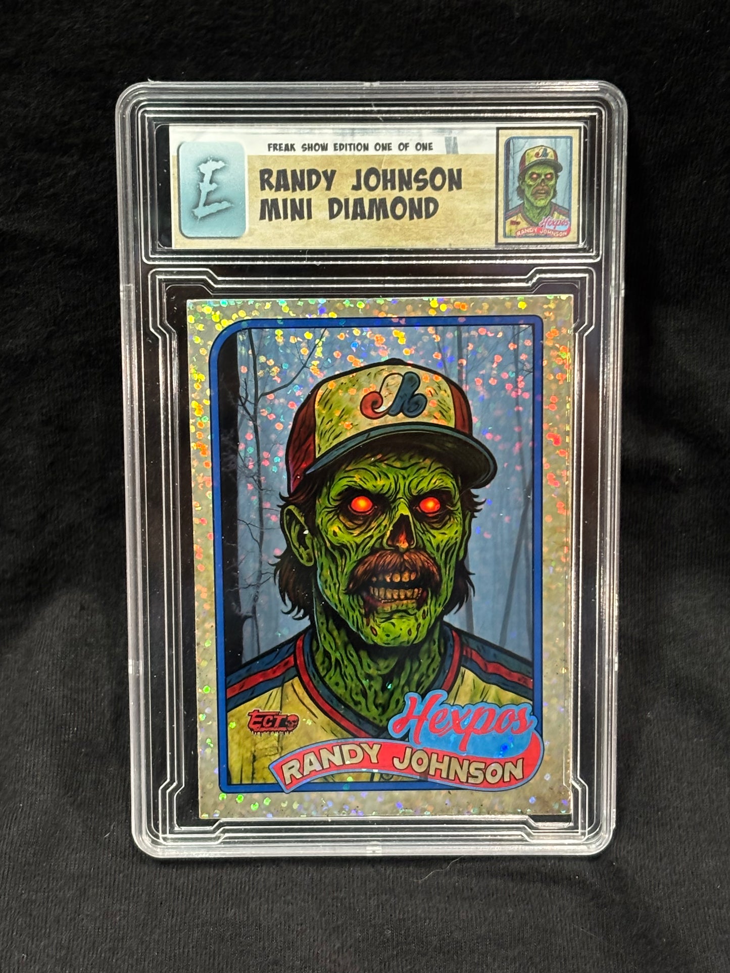 Randy Johnson – “Hexpos Horror Tribute (Freak Show Series)” – 1/1 Custom Art Card