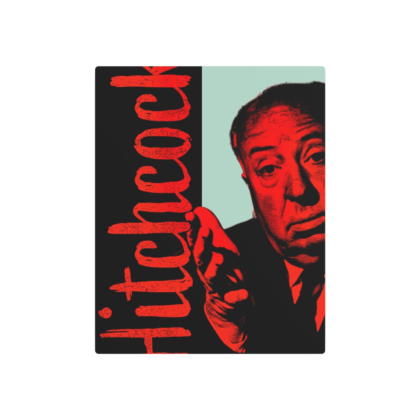 Alfred Hitchcock – "Masters of Suspense" – (Metal Wall Art Print)