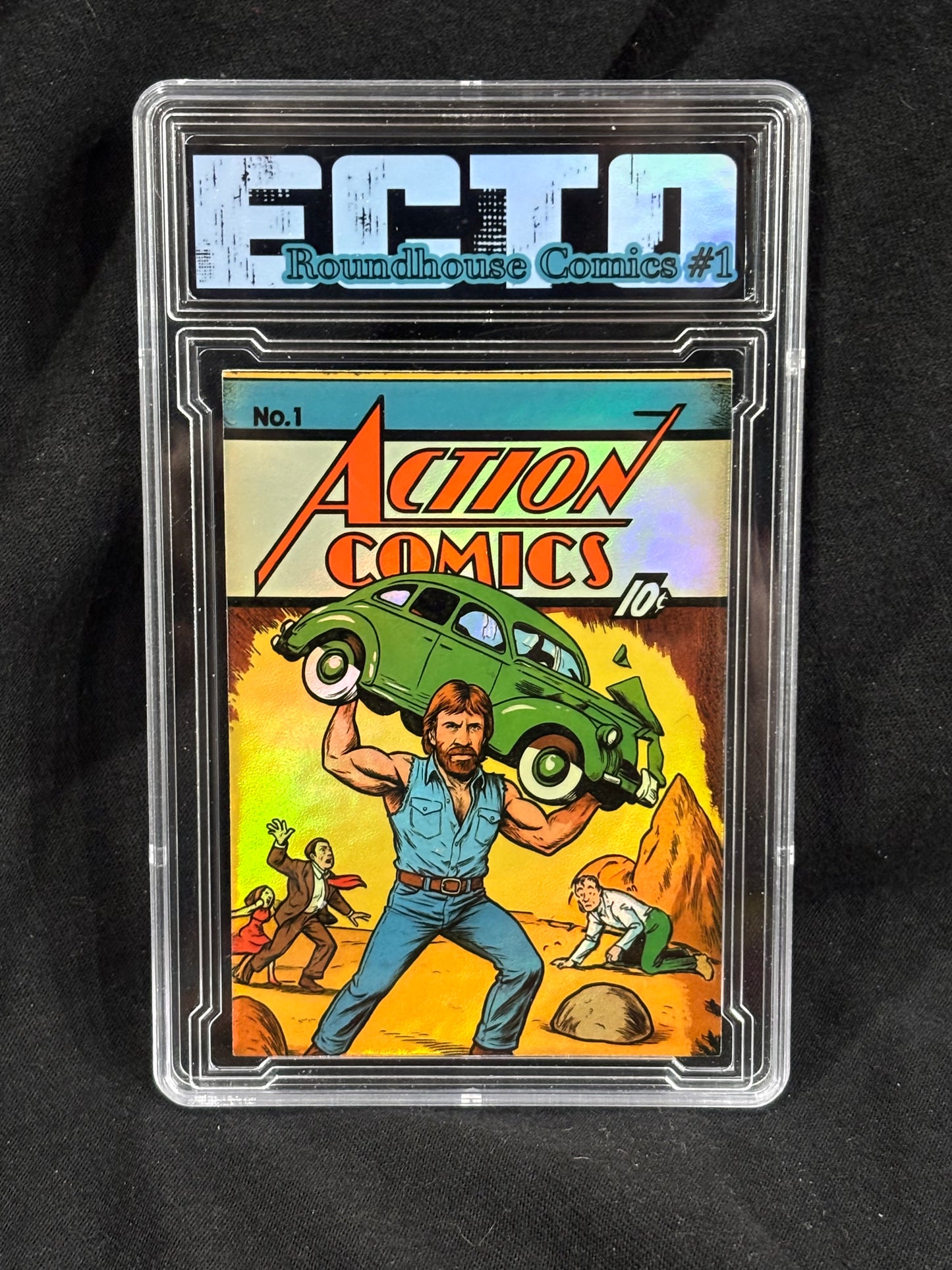 Chuck Norris – "Roundhouse Comics #1" – 1/1 Custom Parody Trading Card Set (Ecto Selecto)