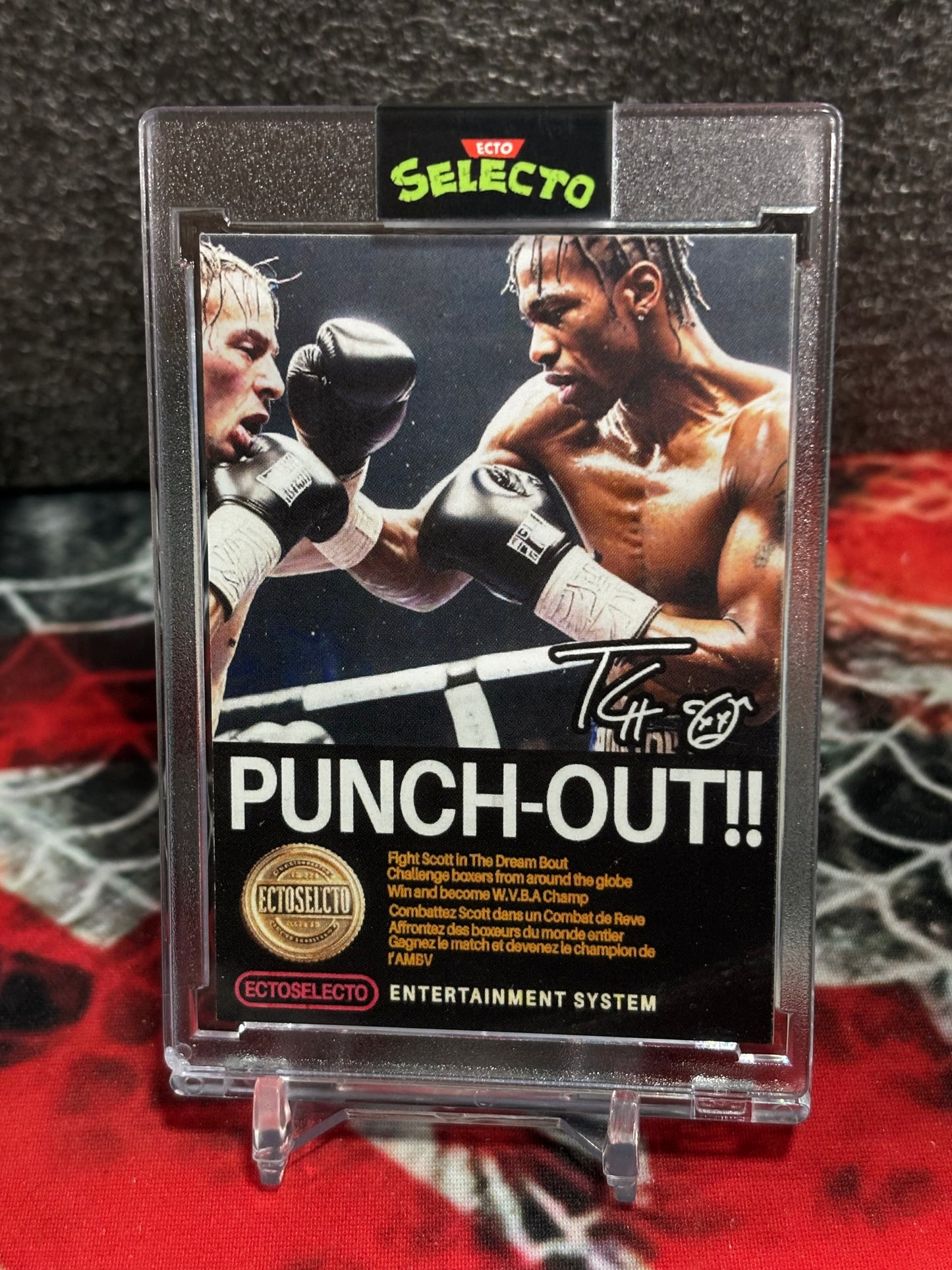 Ecto Selecto: Travis Scott’s Punch-Out!! Custom Trading Card – Satirical Edition