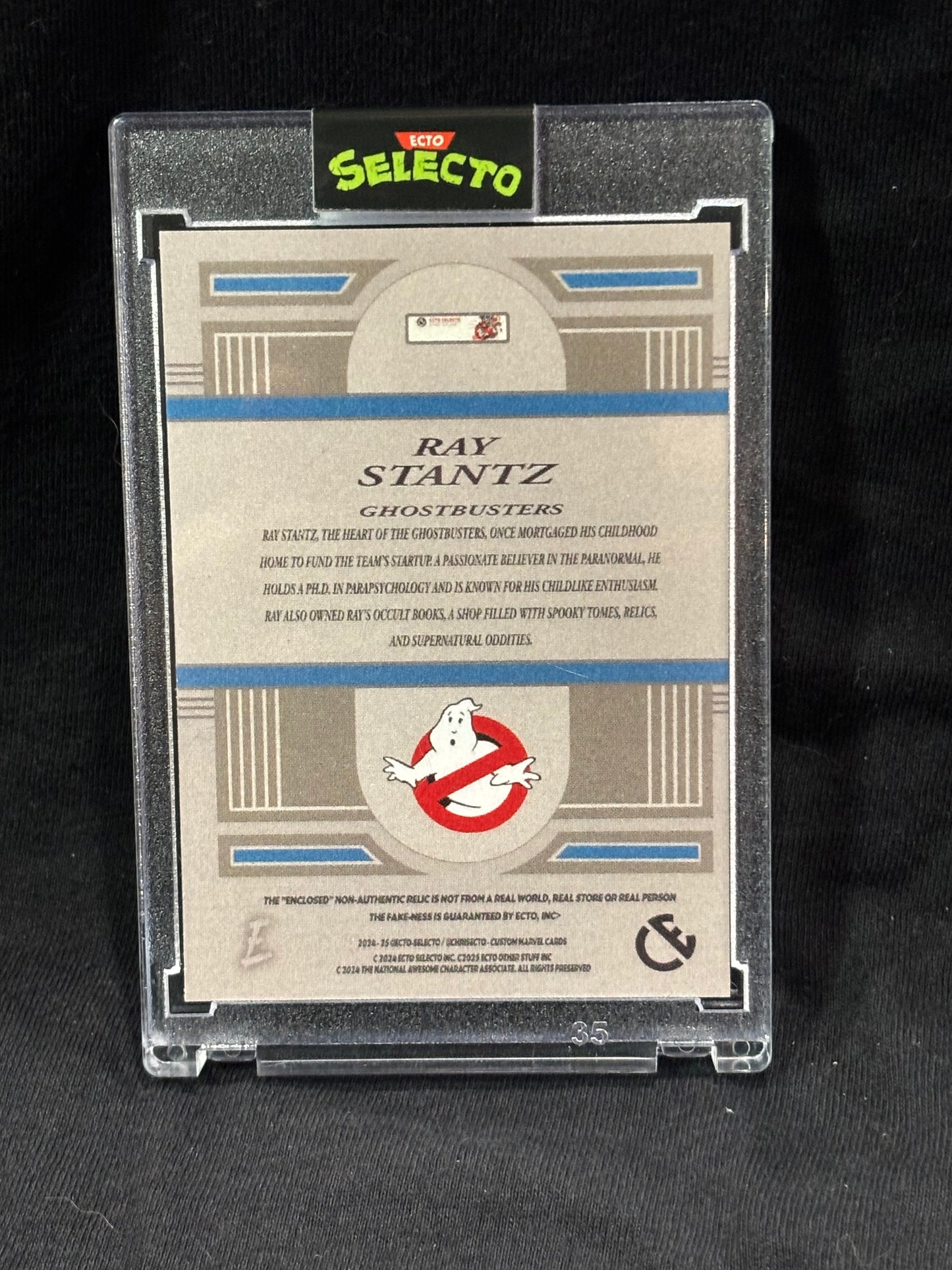 Ray Stantz – "Ray’s Occult Relic" – (Ecto Selecto National Treasures Parody Card)