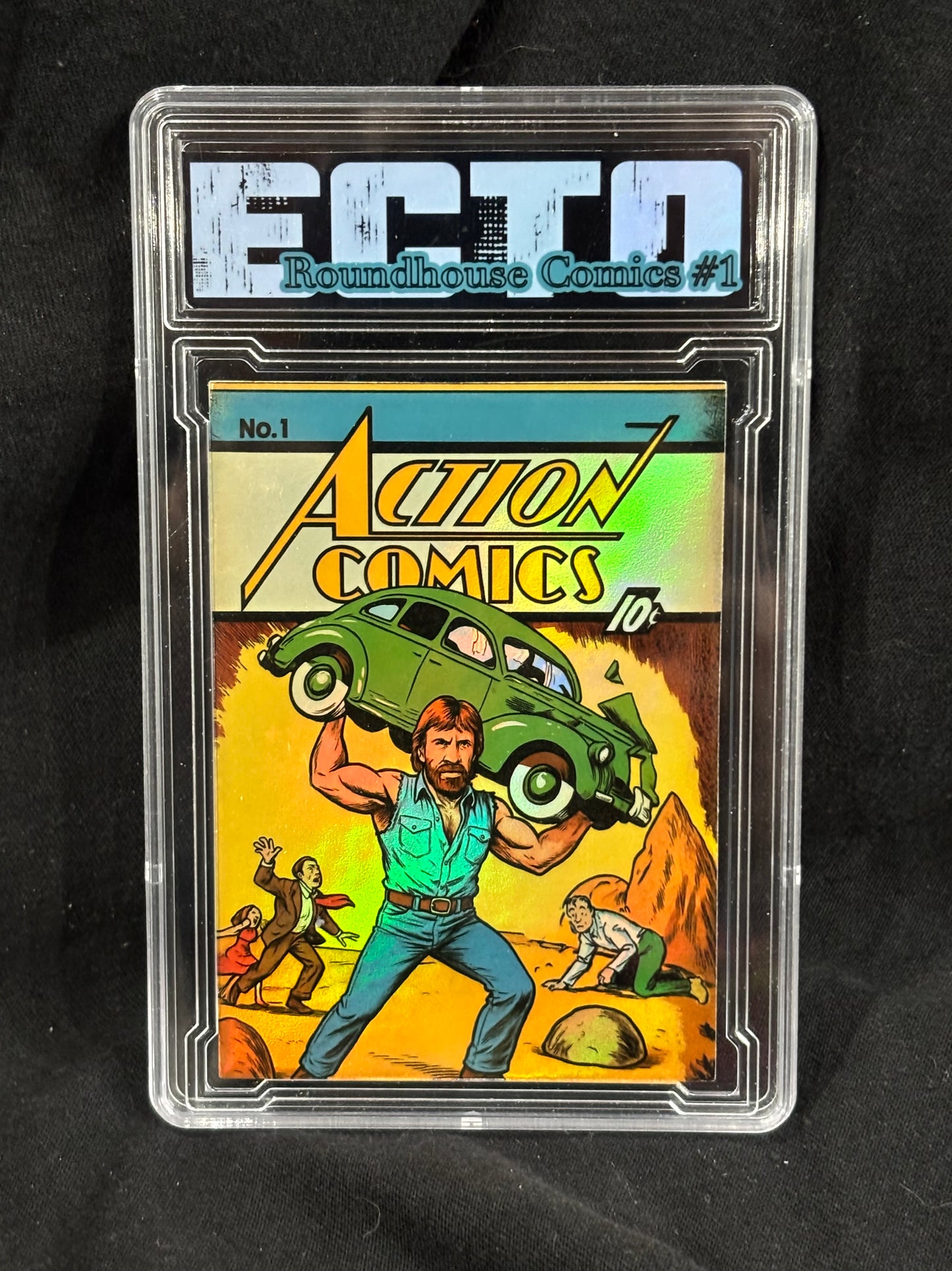 Chuck Norris – "Roundhouse Comics #1" – 1/1 Custom Parody Trading Card Set (Ecto Selecto)