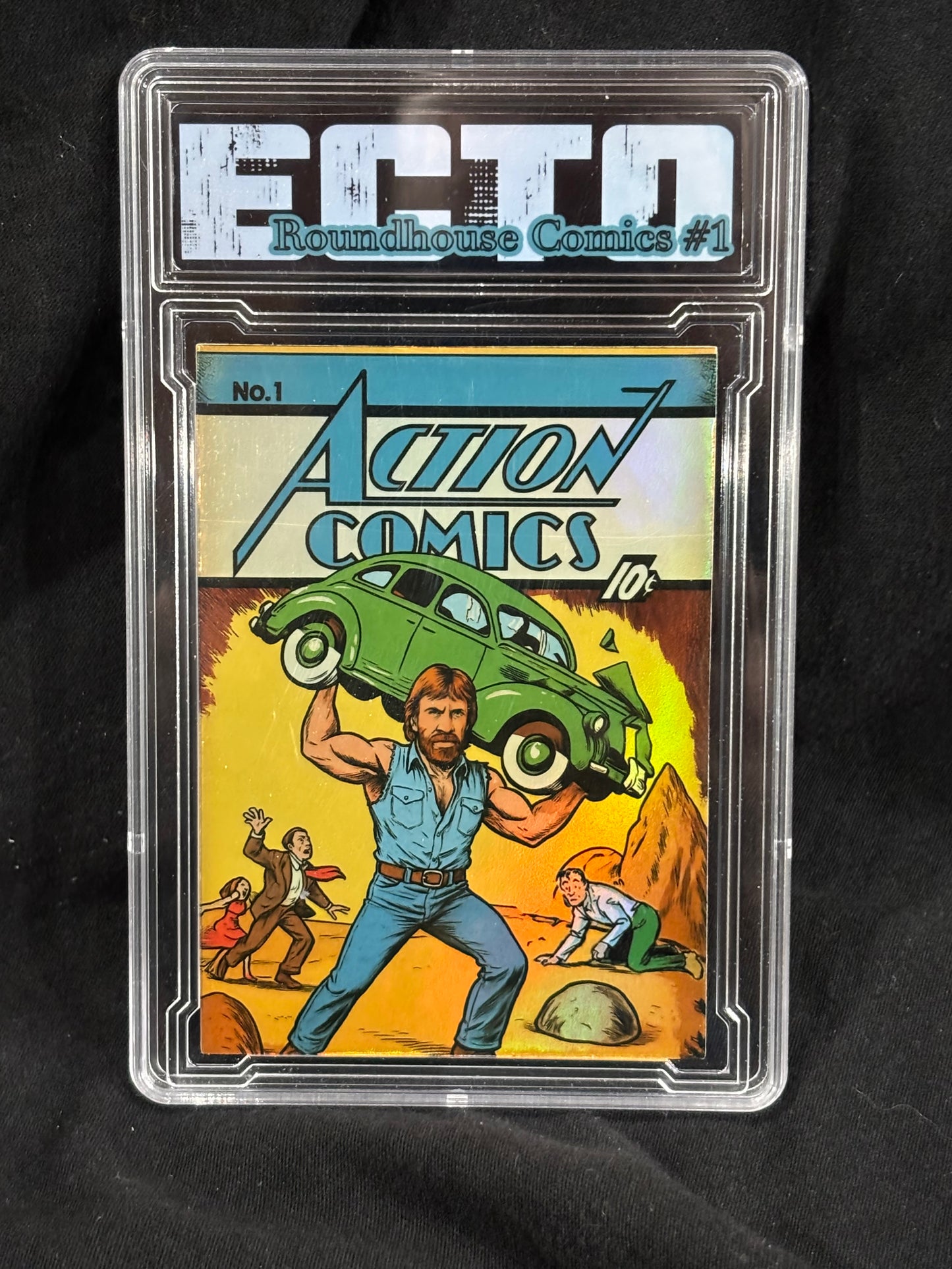 Chuck Norris – "Roundhouse Comics #1" – 1/1 Custom Parody Trading Card Set (Ecto Selecto)