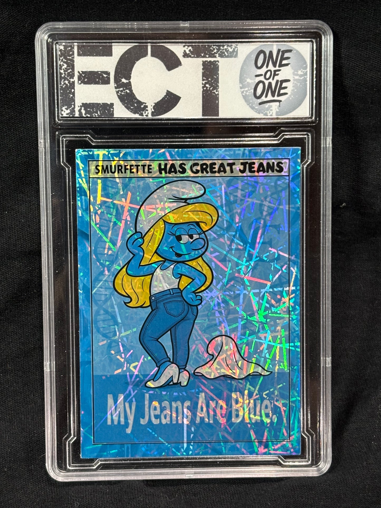 Smurfette – “My Jeans Are Blue” (Model Pose) – (Ecto 1/1 Holo Art Card)