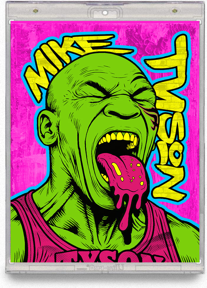 Mike Tyson – "Neon Acid Series" – (Trash Pop Icons 1/1 Card + 8x10 Print)