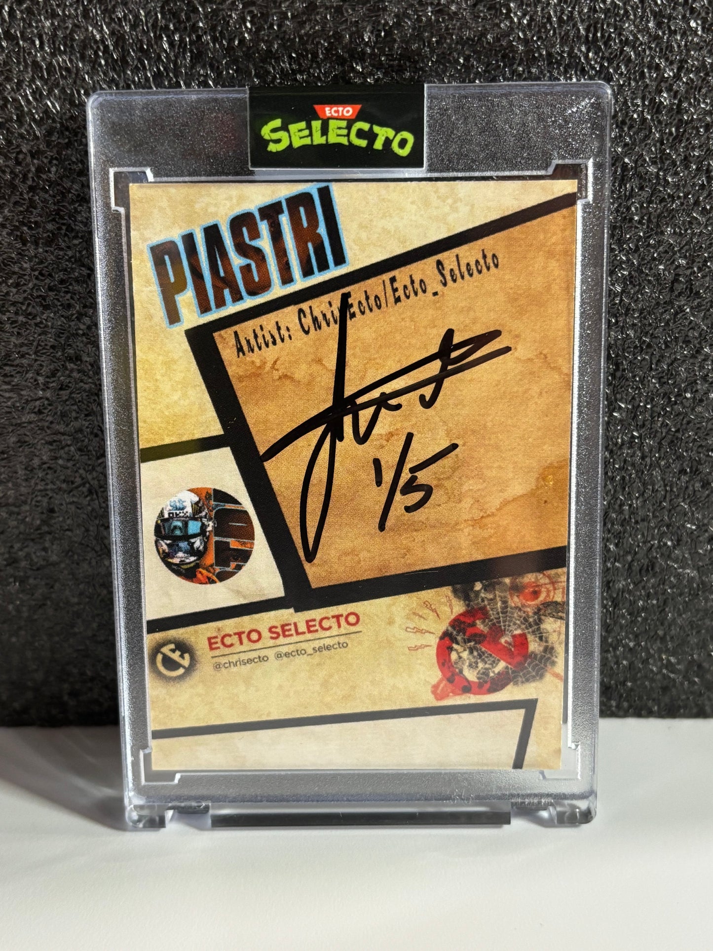 Custom Art Card - Oscar Piastri by Ecto Selecto - Base & Holo Limited /5