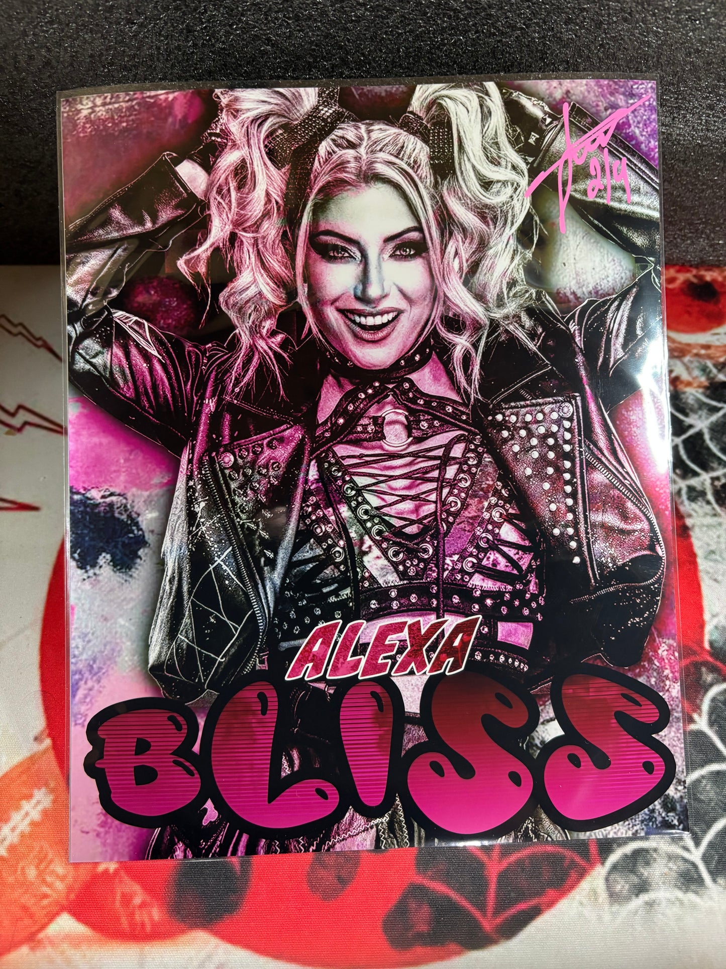 Limited Edition 8x10 Metallic Print – Alexa Bliss (WWE) by Ecto – Signed & Numbered – Only 9 Made!