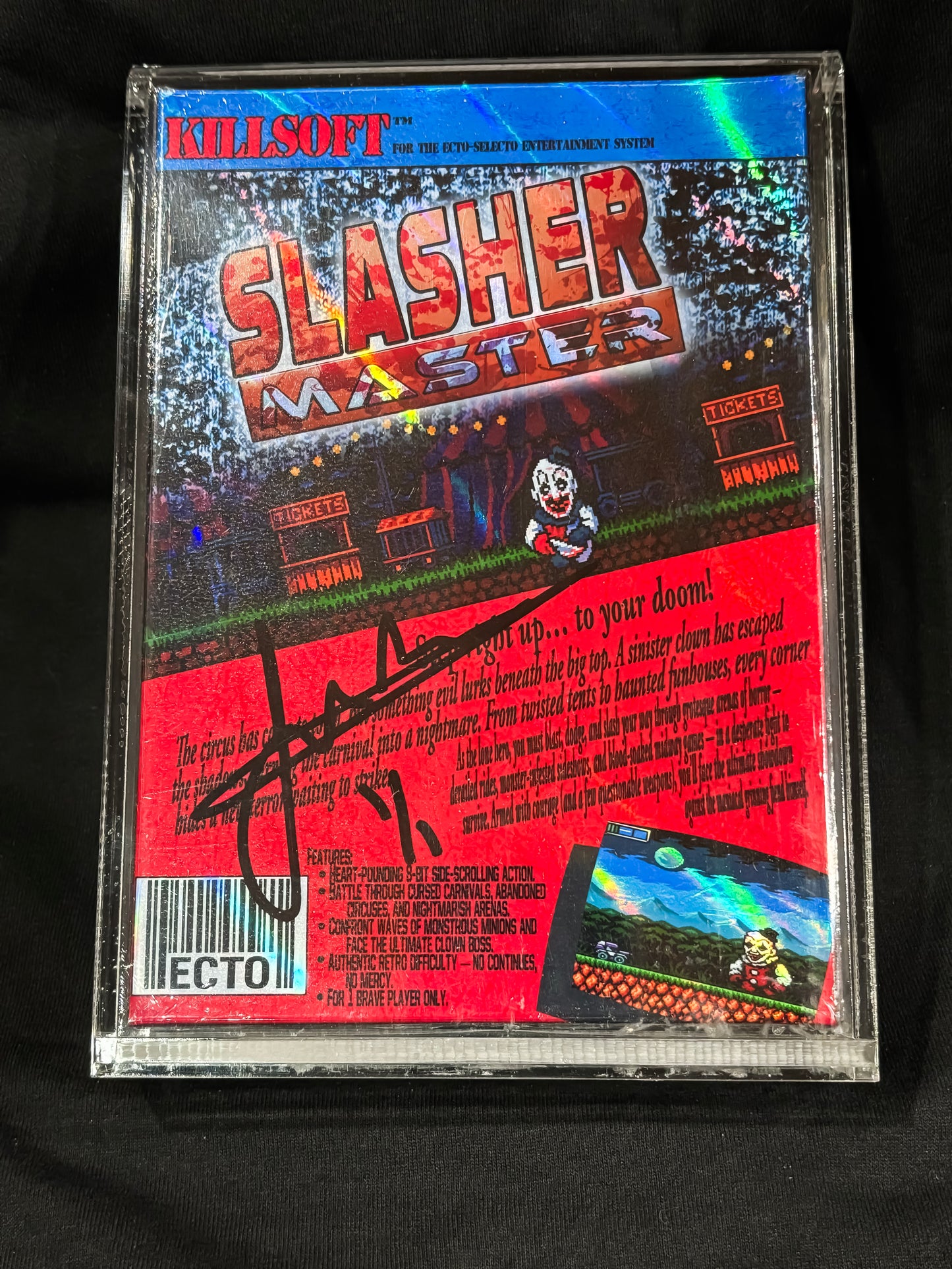 NES Slasher Master – Art The Clown x NES Blaster Master – (1/1 Original in Acrylic Display Case)