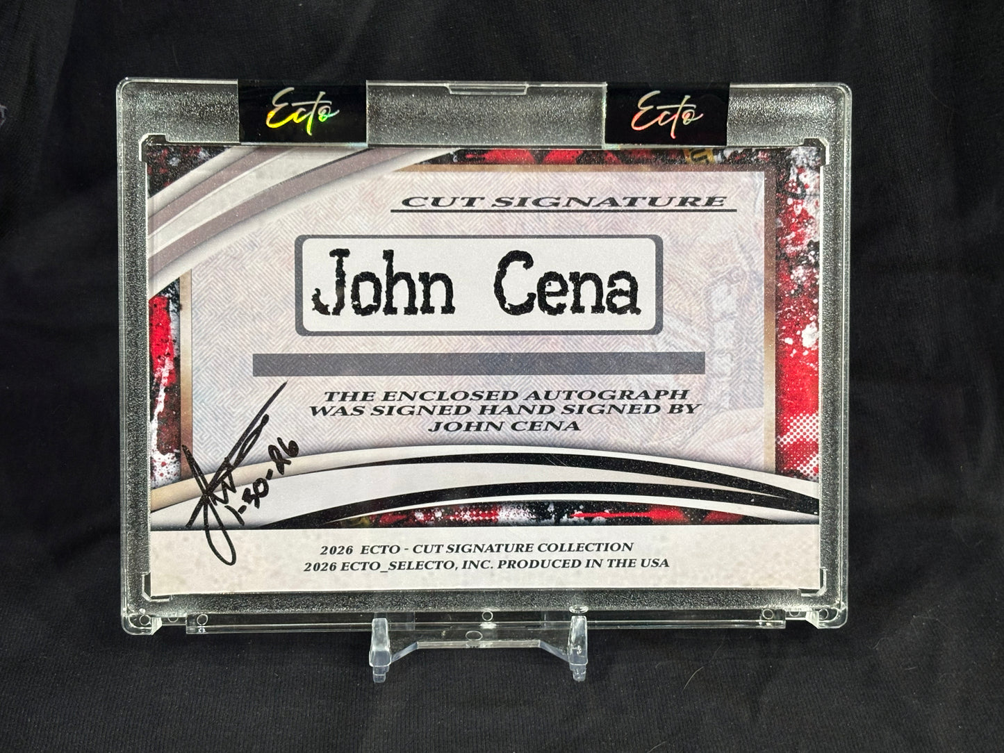 John Cena – Urban Contemporary Pop Art Cut Signature – 1/1 (Ecto Selecto)