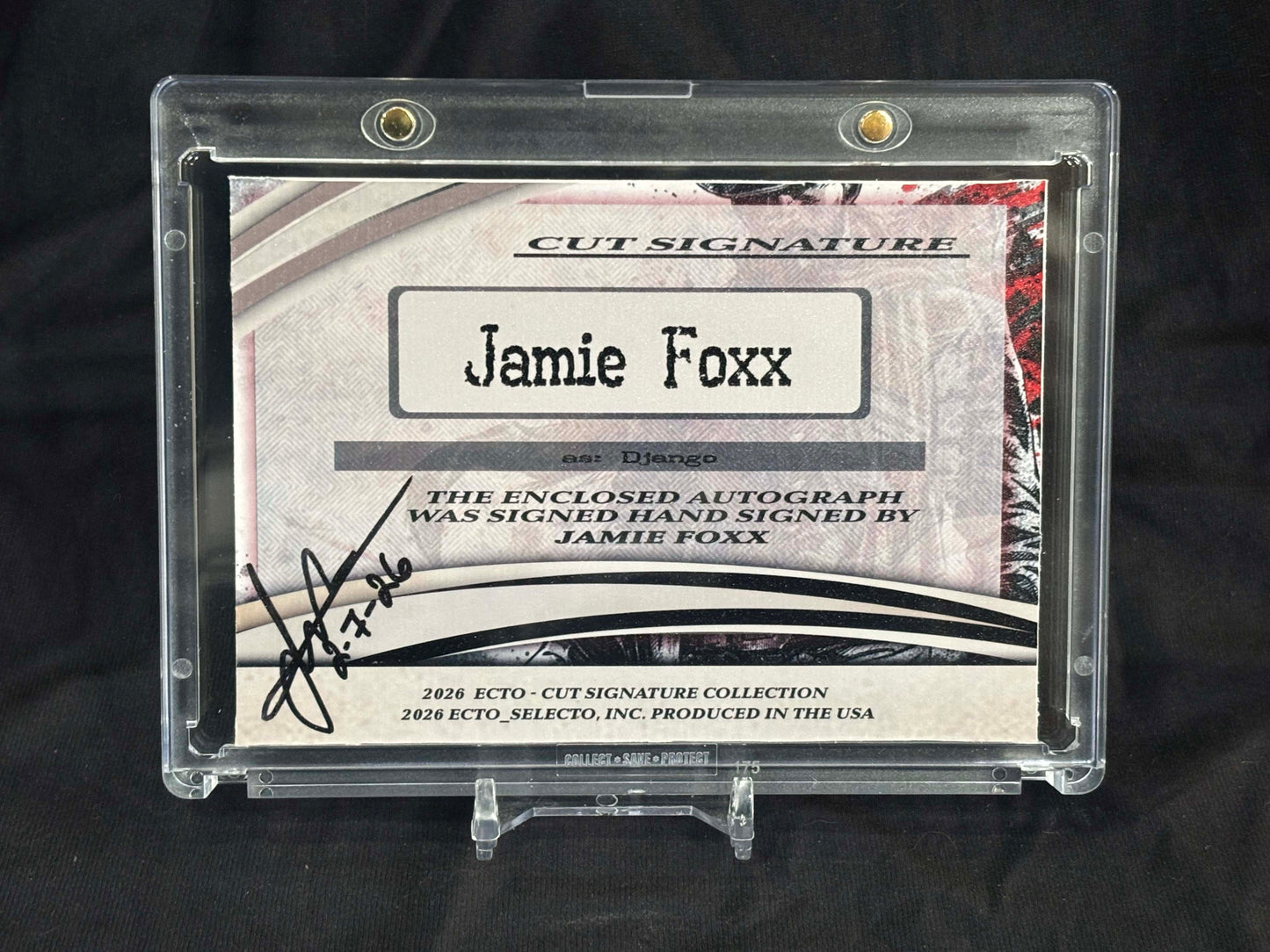 Jamie Foxx — Django — (Ecto Selecto 1/1 Cut Signature Card) — 3.5x5
