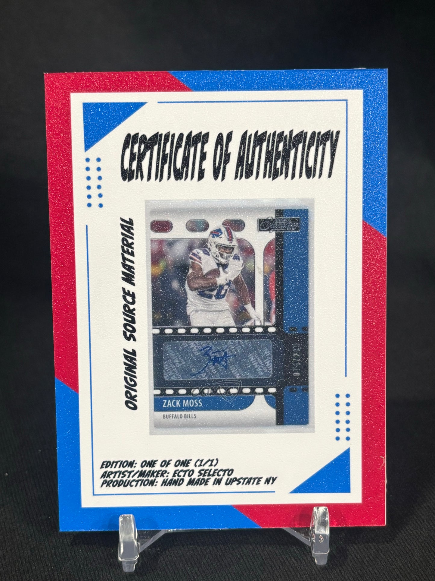 Zach Moss – “Cold Transmission” – 1/1 Cut Signature