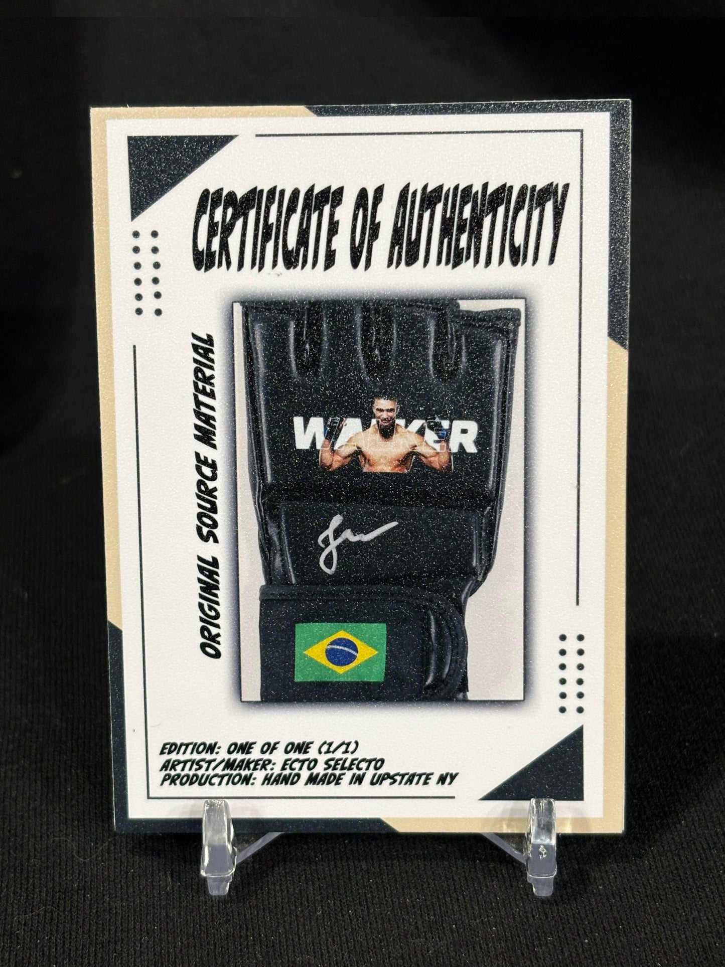 Johnny Walker – “Warpaint Relic” – 1/1 MMA Glove Cut Signature