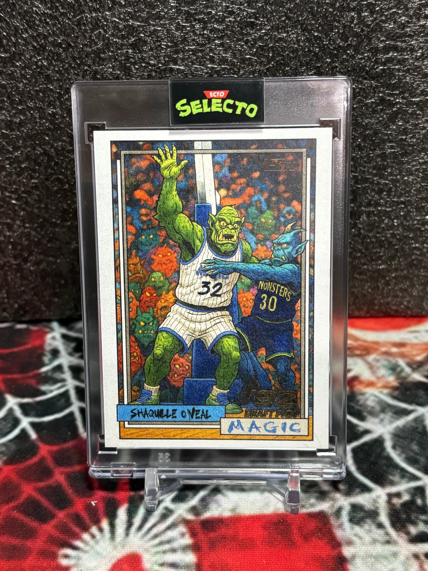 Shaquille O'Neal “Freakshow Rookie” Horror-Themed Art Card – Ecto Selecto Custom