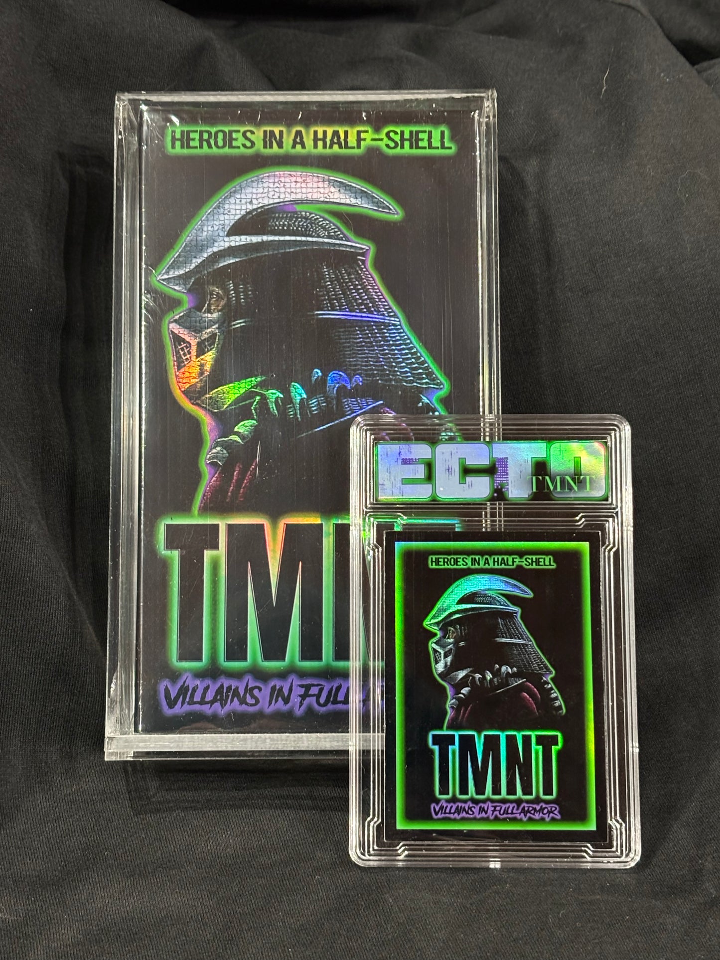 TMNT – Villains in Full Armor – VHS & Card Set (1/1 Headline + 6 Card Variations) – (Ecto Selecto Custom Collectible)