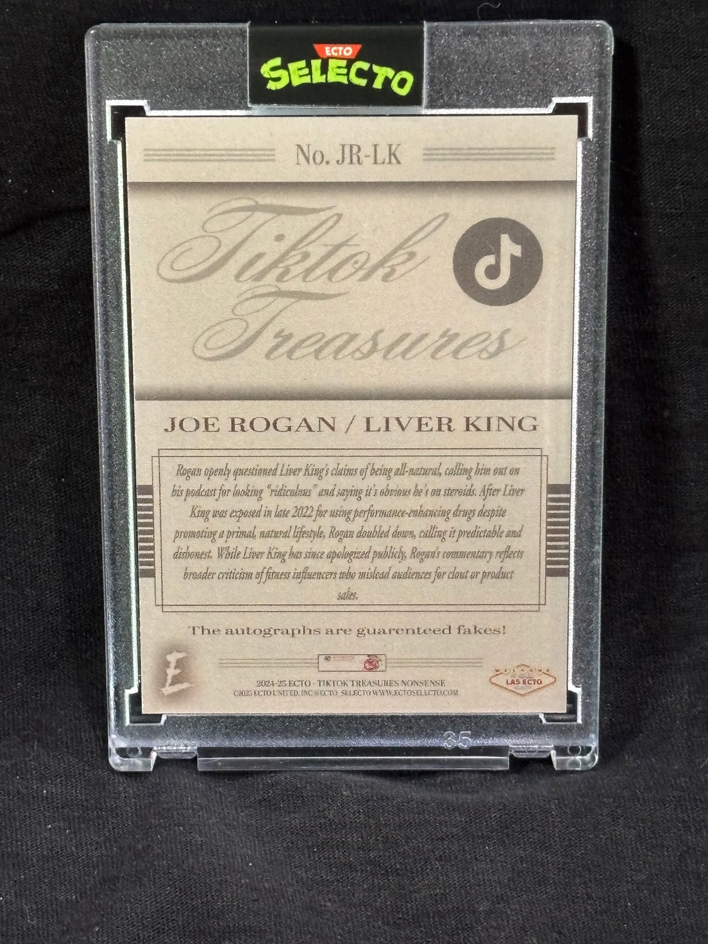 TikTok Treasures: Joe Rogan x Liver King – ECTO Selecto Parody Card