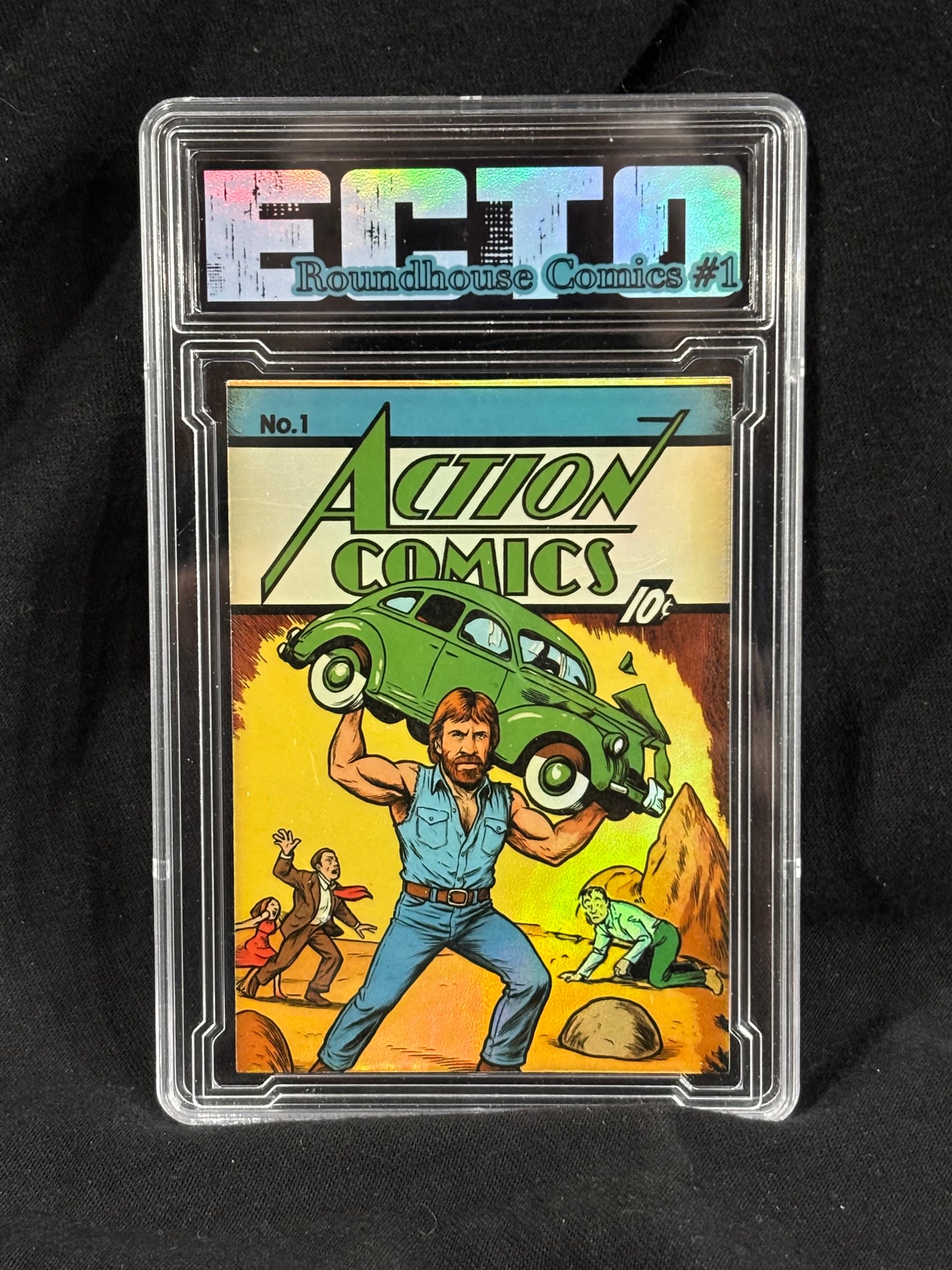 Chuck Norris – "Roundhouse Comics #1" – 1/1 Custom Parody Trading Card Set (Ecto Selecto)