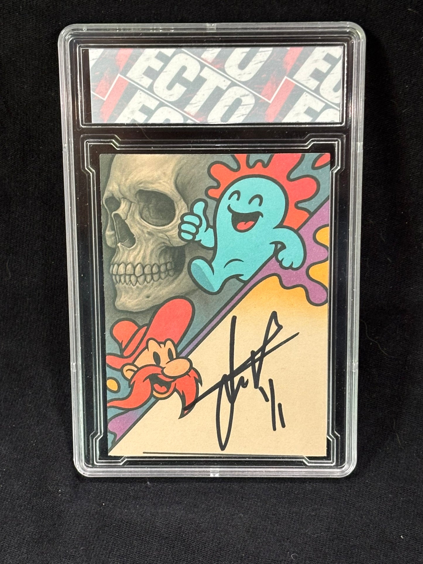 Mustachio – Charles Bronson x Dick Dastardly x Dr. Robotnik – (Ecto 1/1 Slabbed Art Card)