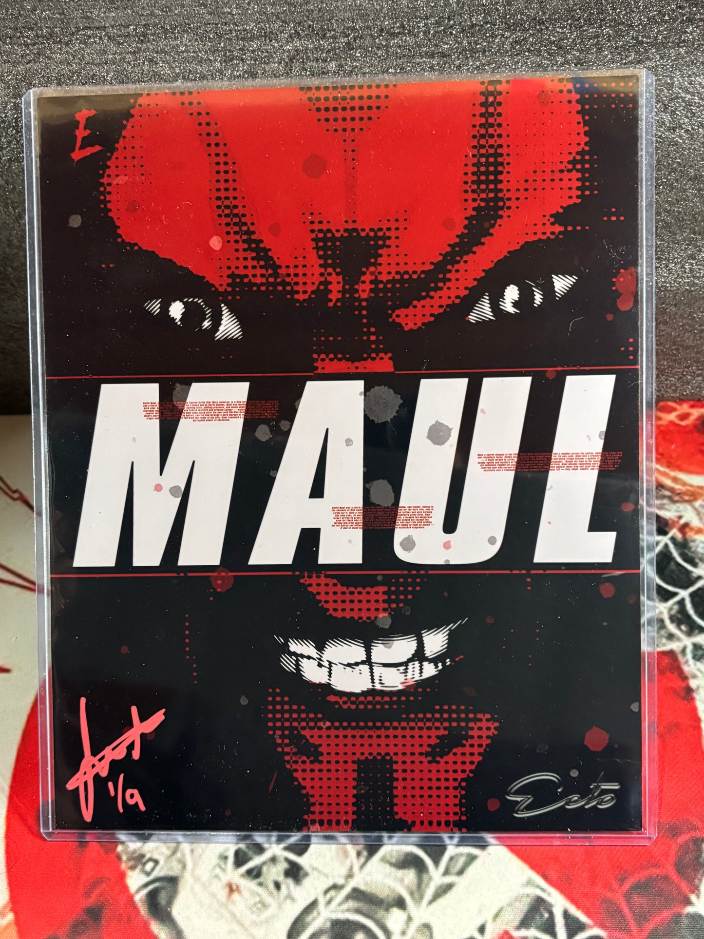 Limited Edition 8x10 Metallic Art Print – “MAUL” Brutalist Design by Ecto – Signed & Numbered (Only 9 Made)