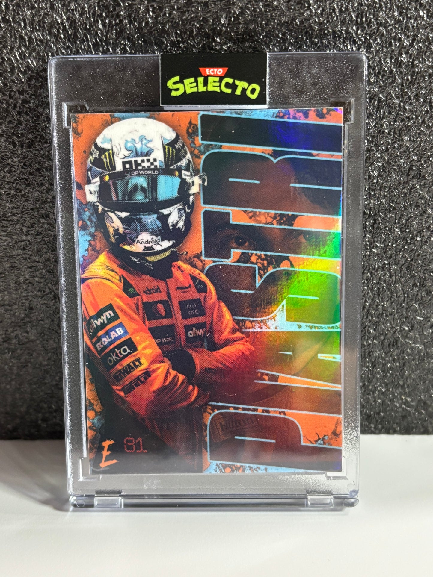 Custom Art Card - Oscar Piastri by Ecto Selecto - Base & Holo Limited /5