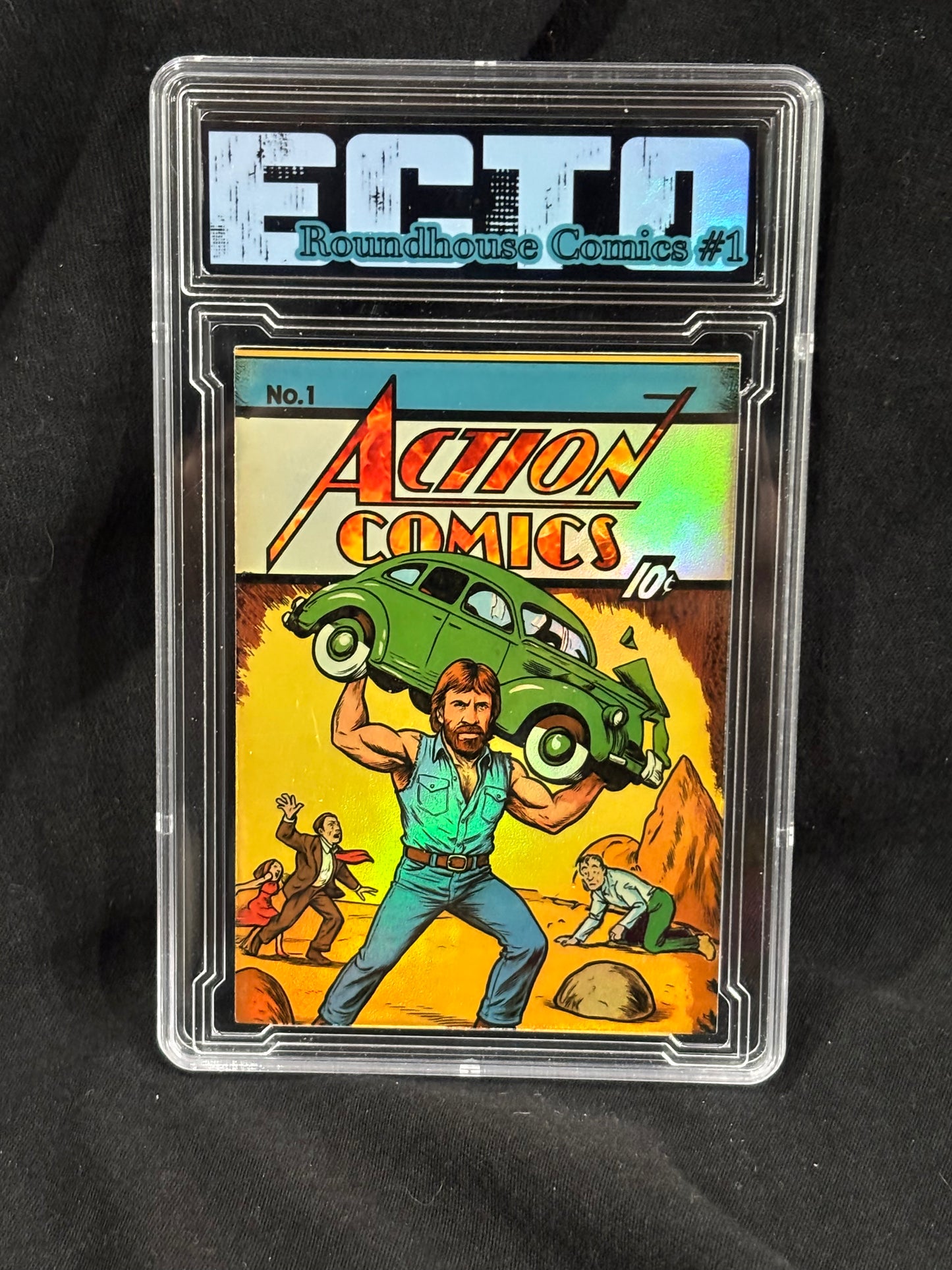 Chuck Norris – "Roundhouse Comics #1" – 1/1 Custom Parody Trading Card Set (Ecto Selecto)