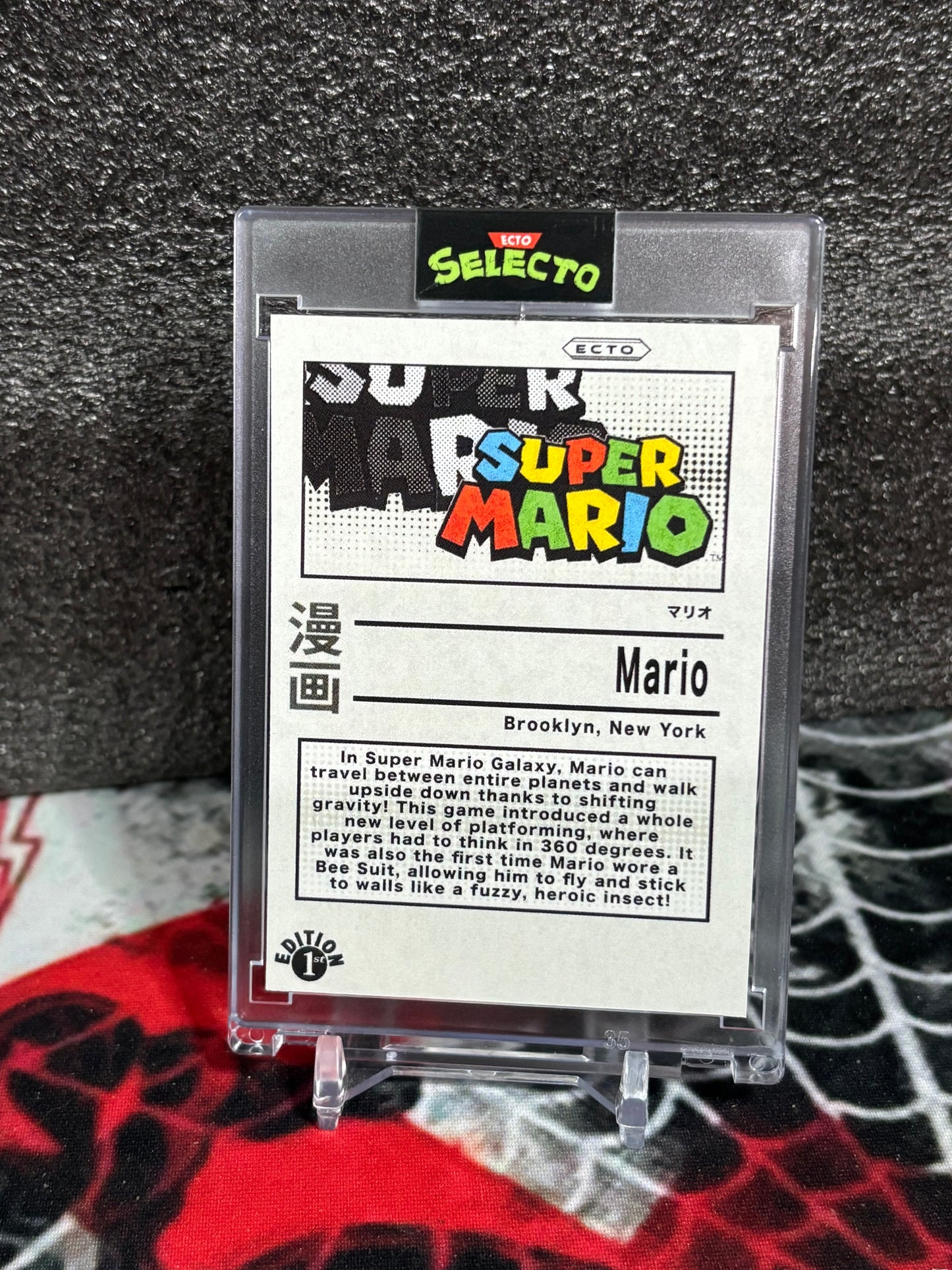 Custom Mario Art Card – Panini Manga Style Tribute | Ecto Selecto 1st Edition | Super Parody Collectible