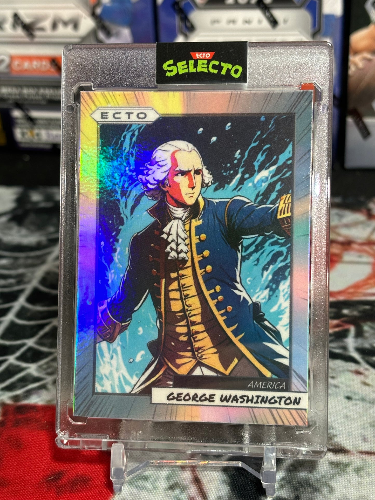 George Washington "MANGA" Custom Trading Card β Revolutionary Warrior Edition! πΊπΈπ₯