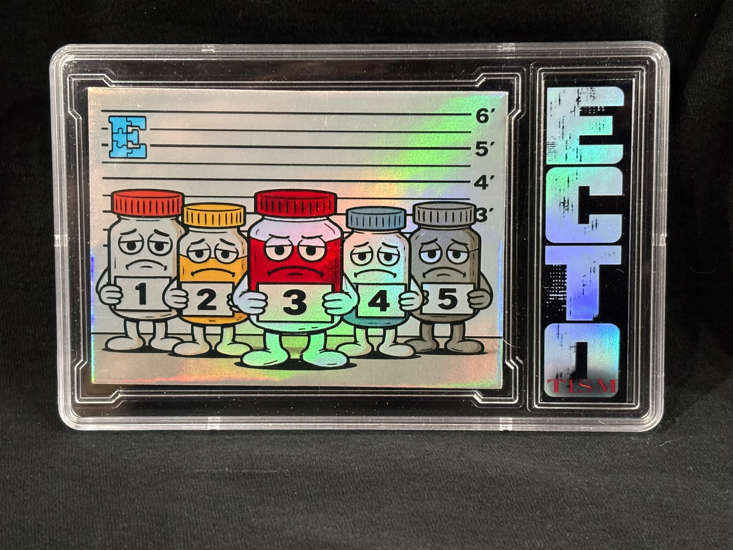 Tism Suspects – Cartoon Pill Bottle Parody Set (Artist Proof + 7 Variations) – (Ecto 1/1 Cards)