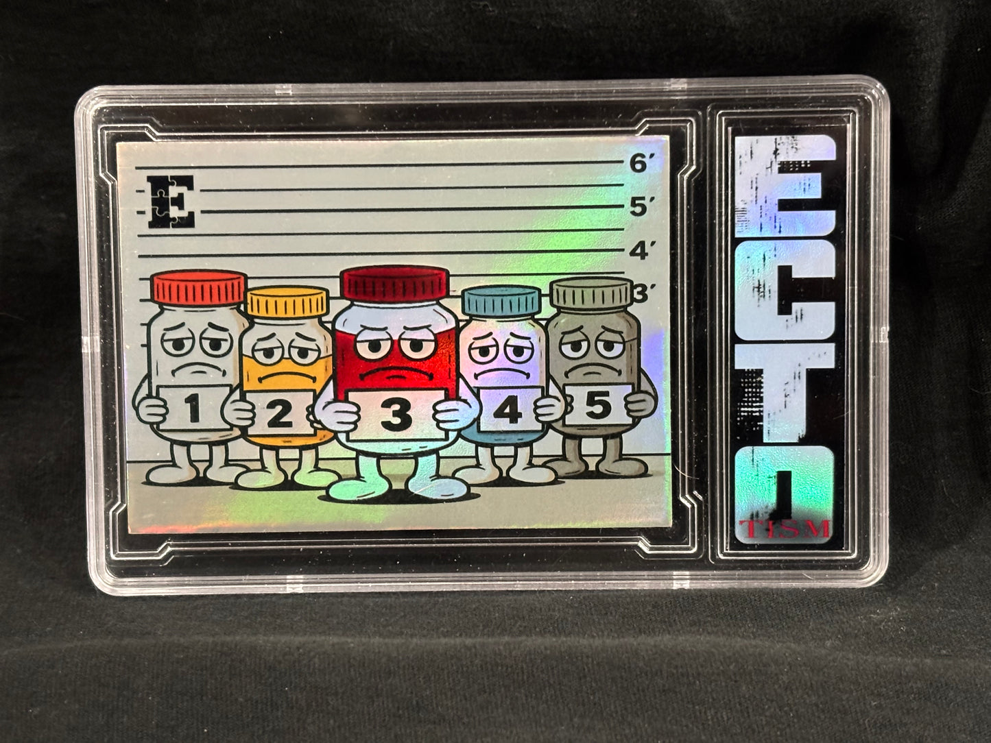 Tism Suspects – Cartoon Pill Bottle Parody Set (Artist Proof + 7 Variations) – (Ecto 1/1 Cards)