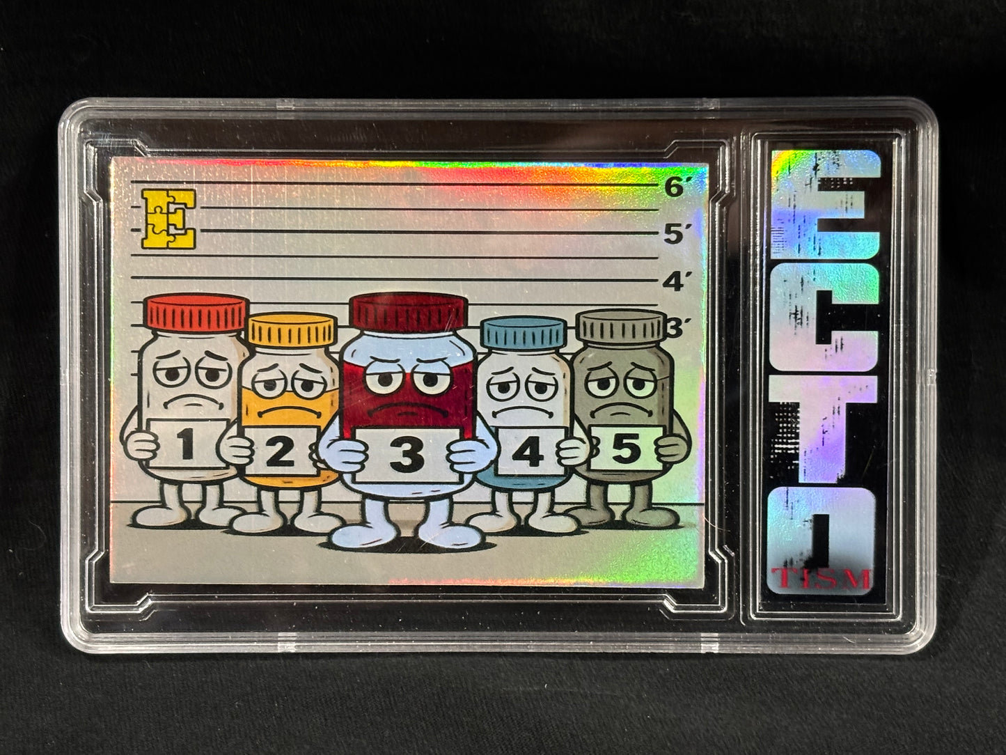 Tism Suspects – Cartoon Pill Bottle Parody Set (Artist Proof + 7 Variations) – (Ecto 1/1 Cards)