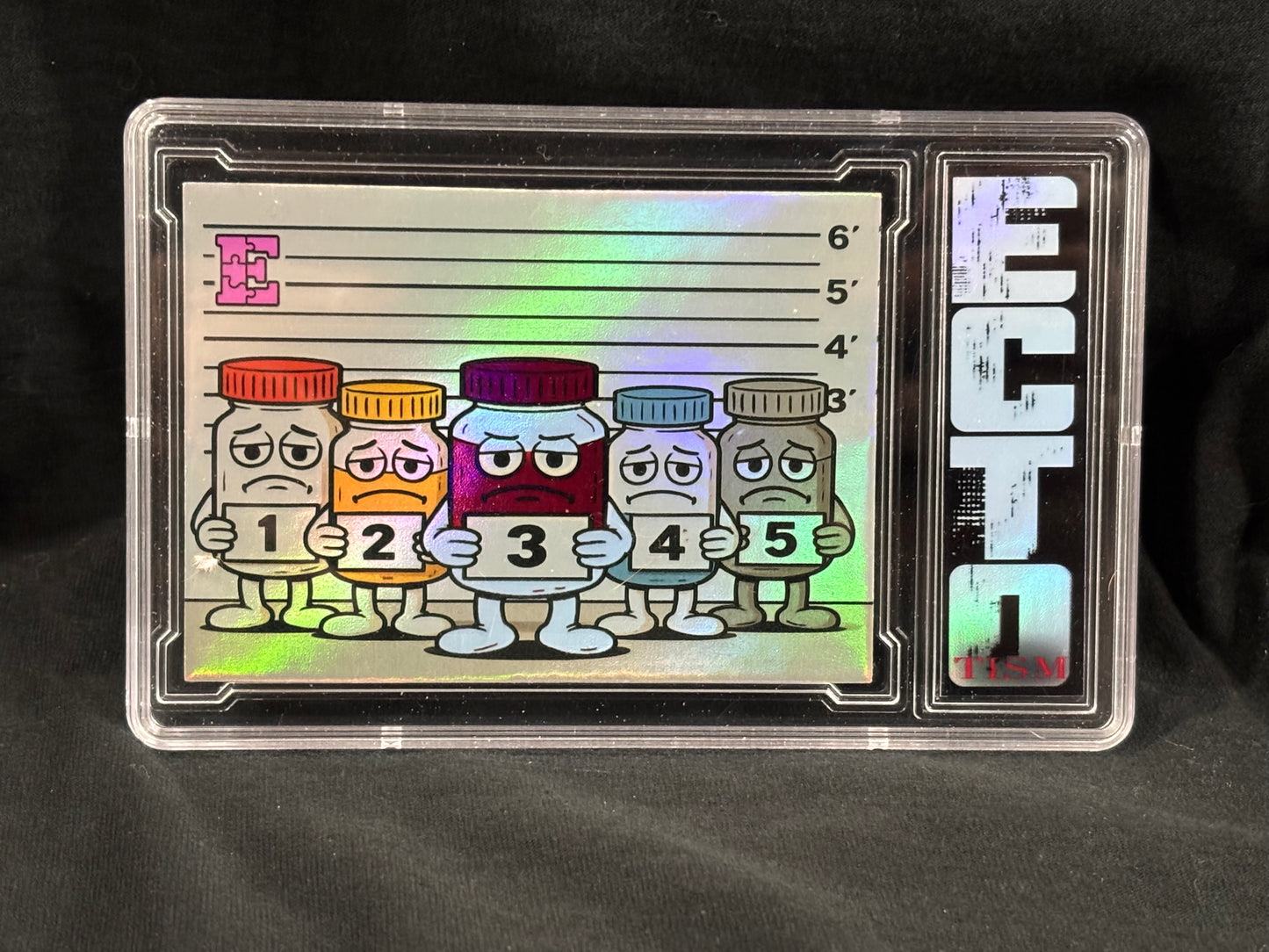 Tism Suspects – Cartoon Pill Bottle Parody Set (Artist Proof + 7 Variations) – (Ecto 1/1 Cards)