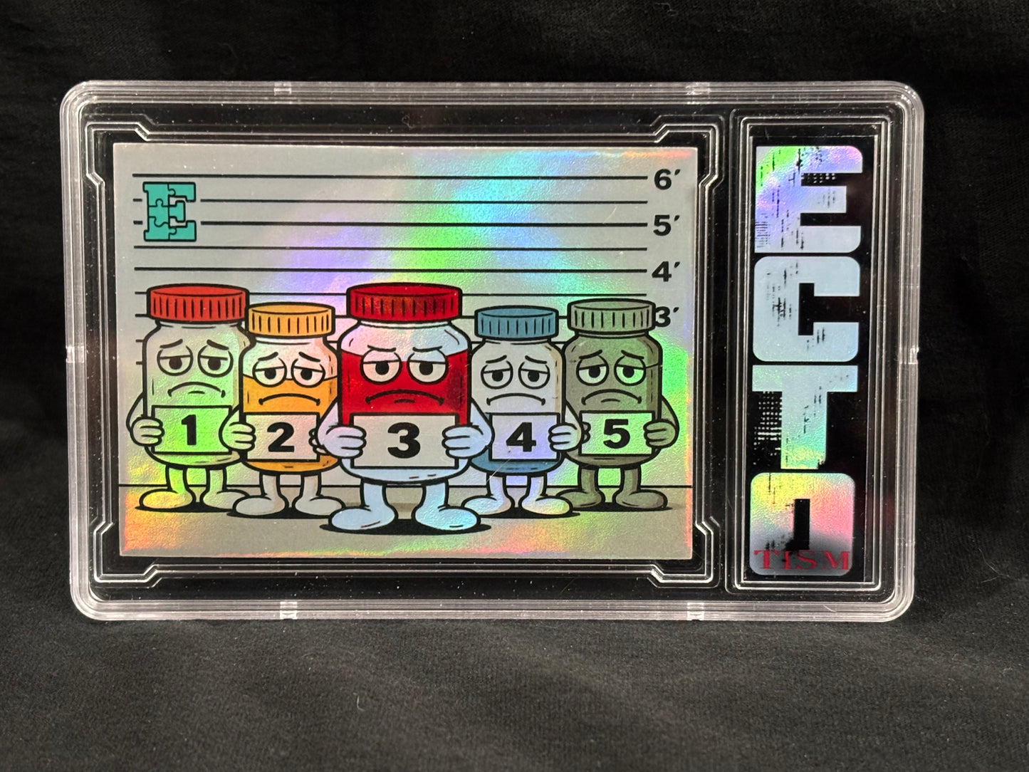 Tism Suspects – Cartoon Pill Bottle Parody Set (Artist Proof + 7 Variations) – (Ecto 1/1 Cards)