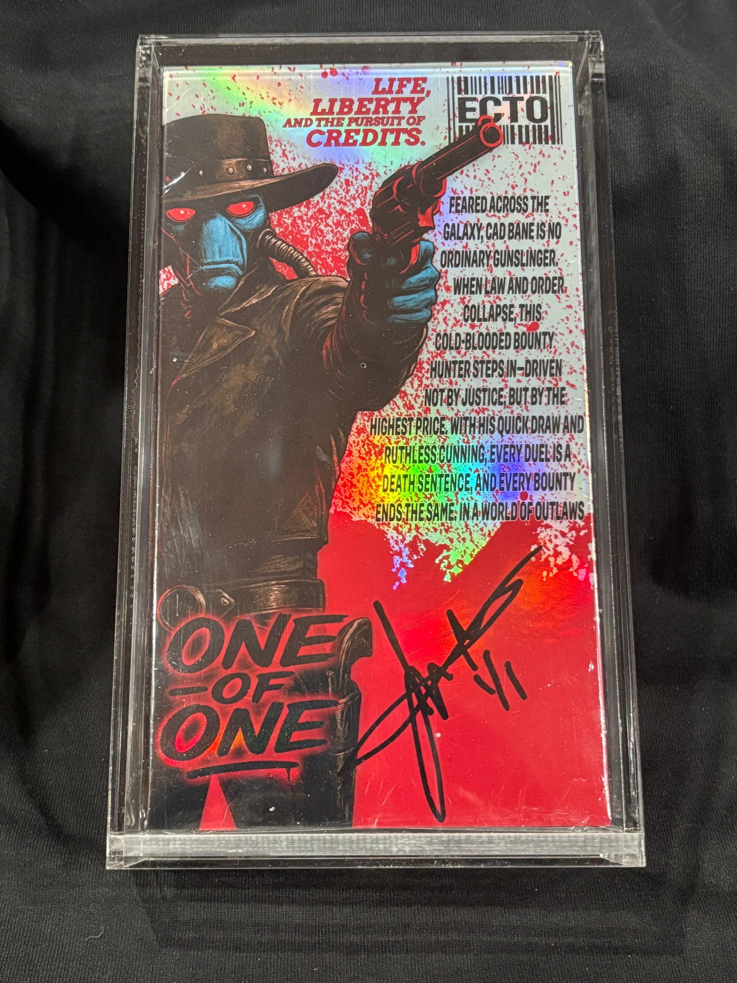 Bane Unchained – "Cad Bane x Django Unchained VHS + Custom Card Set" – (Ecto Selecto 1/1)