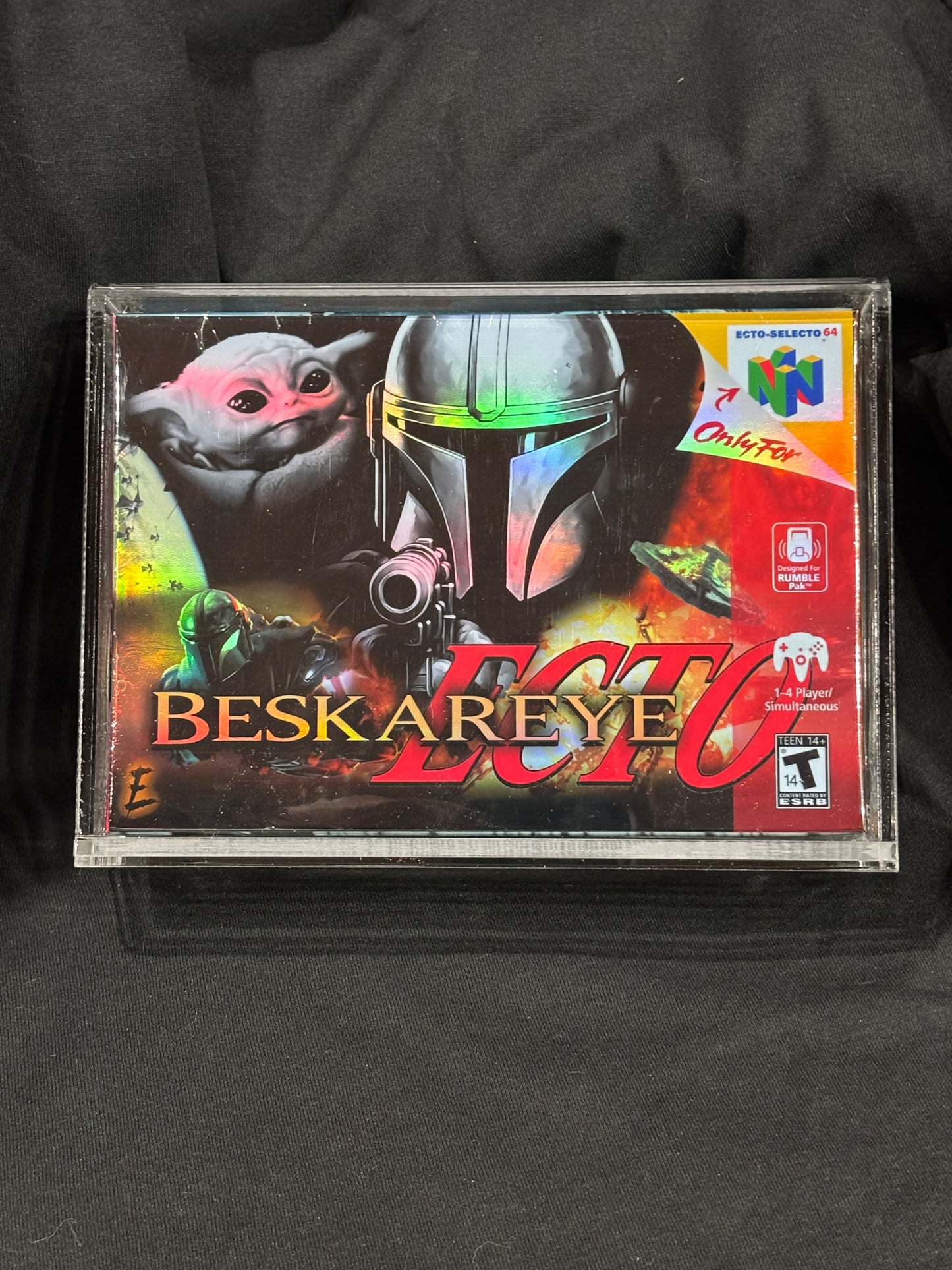 The Mandalorian x GoldenEye 007 – Custom Nintendo 64 Box – 1/1 Acrylic Display (No Variations, No Remakes)