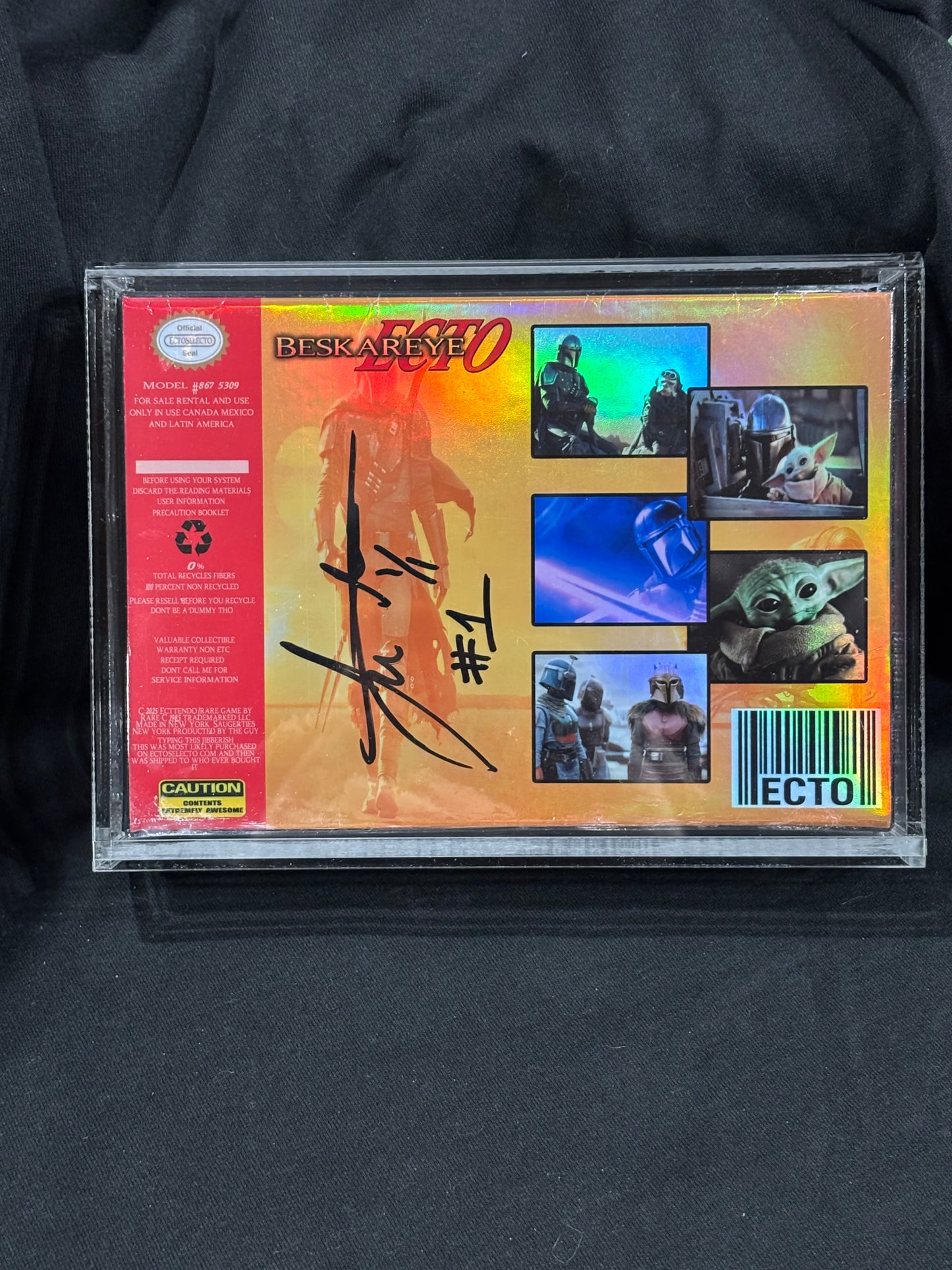 The Mandalorian x GoldenEye 007 – Custom Nintendo 64 Box – 1/1 Acrylic Display (No Variations, No Remakes)