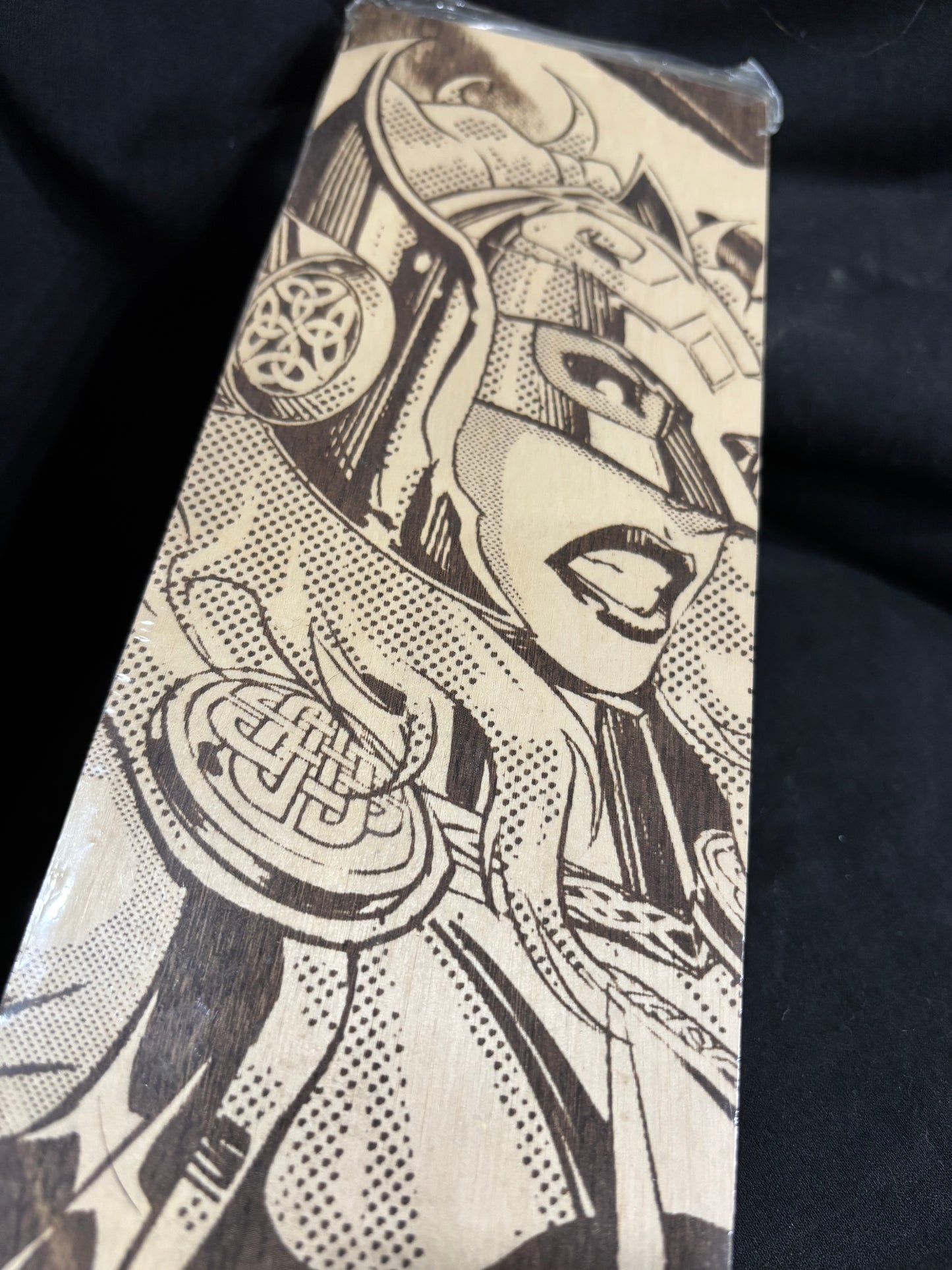 The Mighty Thor (Jane Foster) – “Thunderbound” – (Laser Engraved 12x4 Wood Plaque)