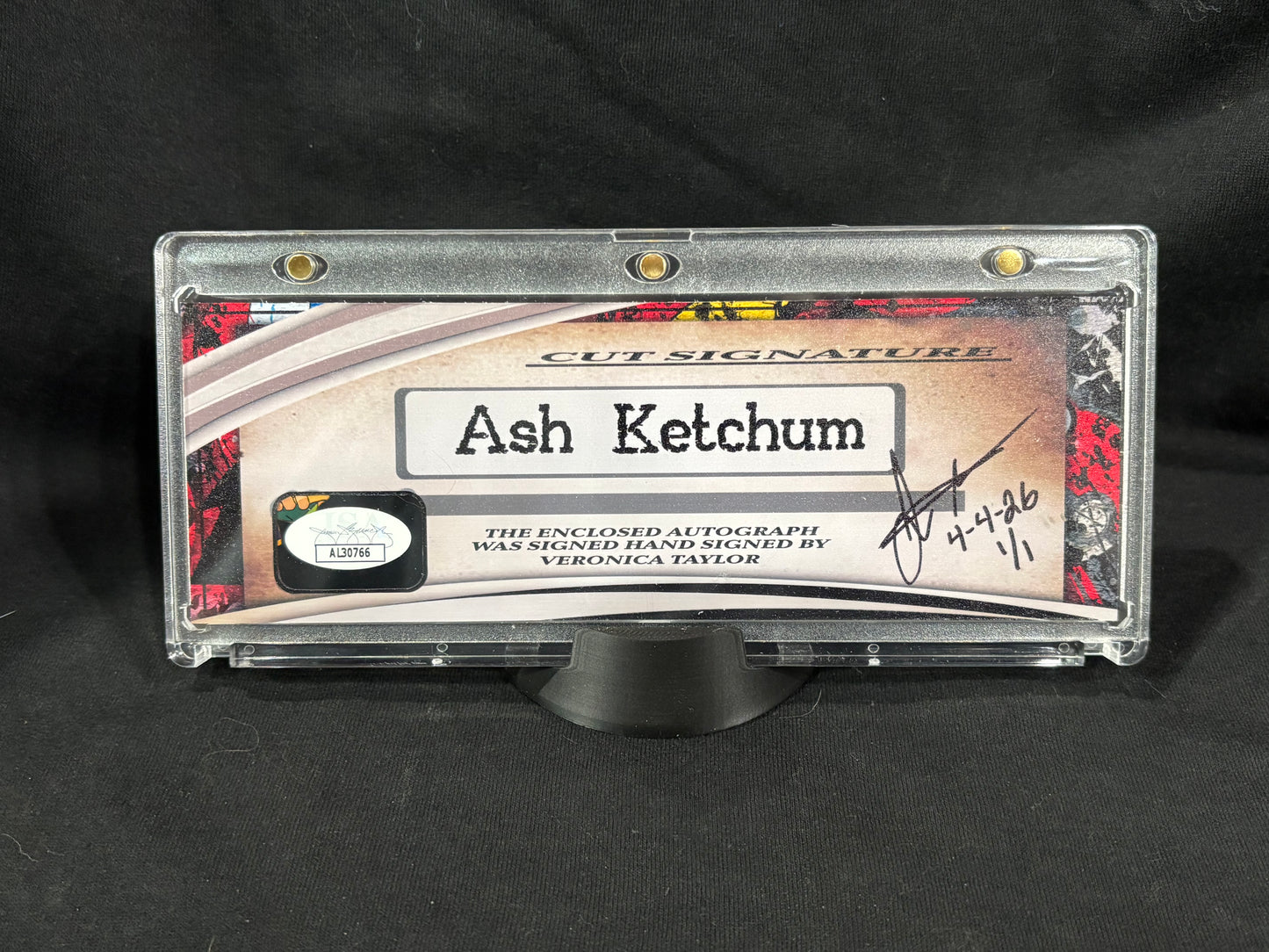 Ash Ketchum – Veronica Taylor Signed Cut Signature – (Ecto Selecto 2.5x7.5 Art Card, JSA Certified)